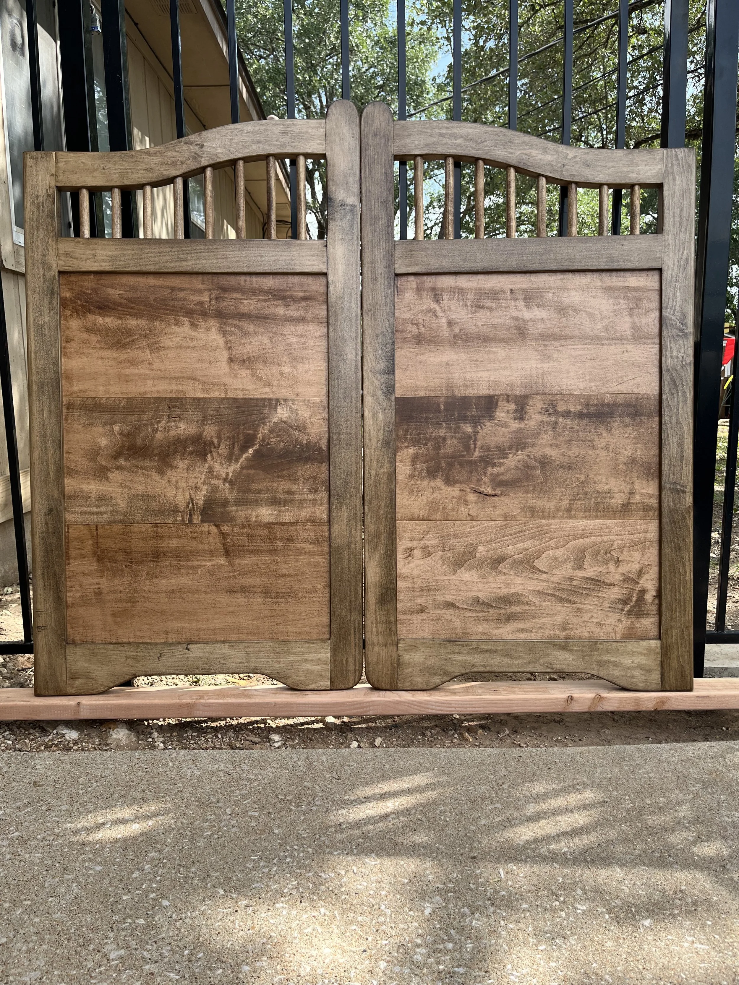 Simple western saloon door with spindles