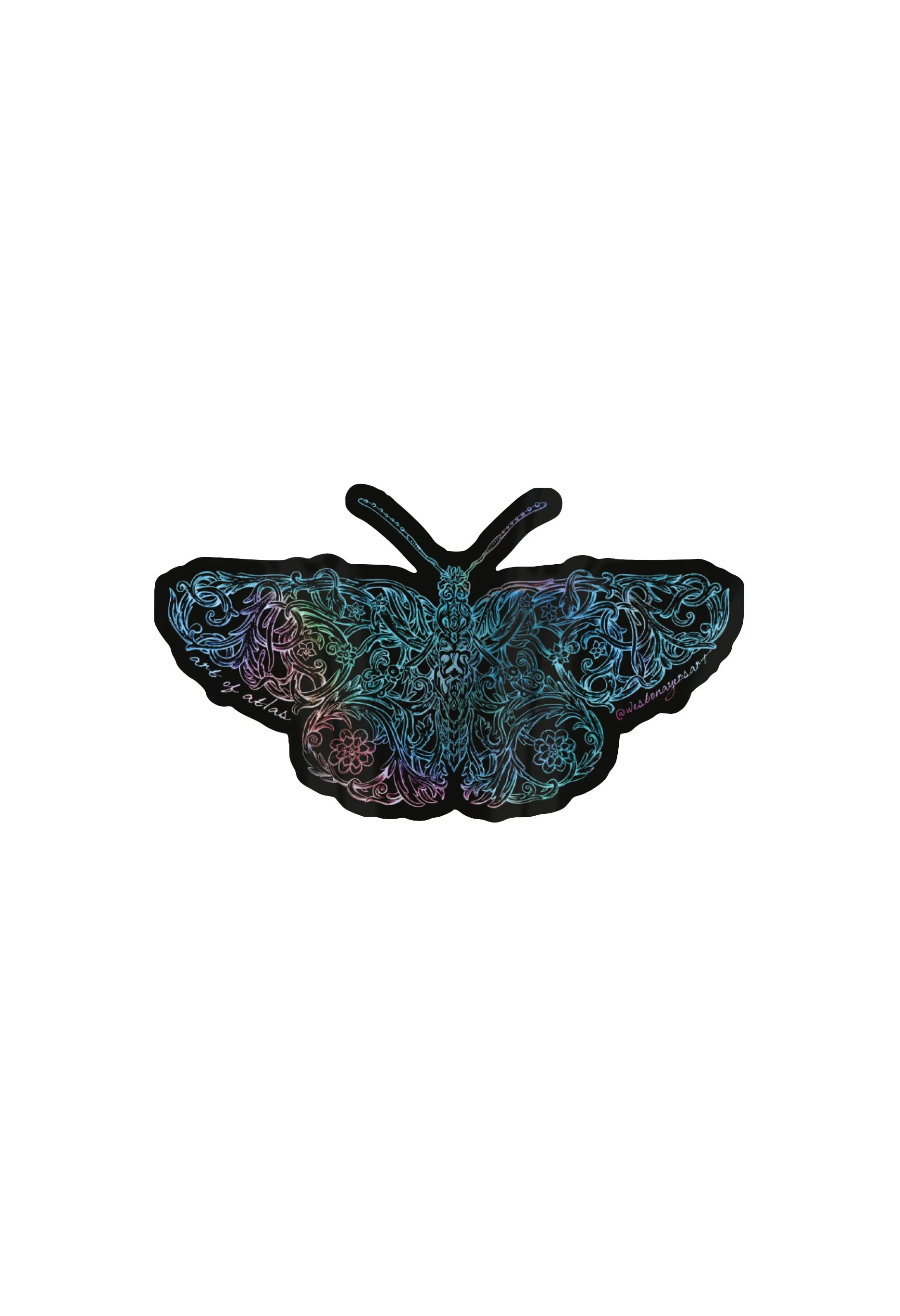 Wings of Fate Butterfly Holographic Sticker