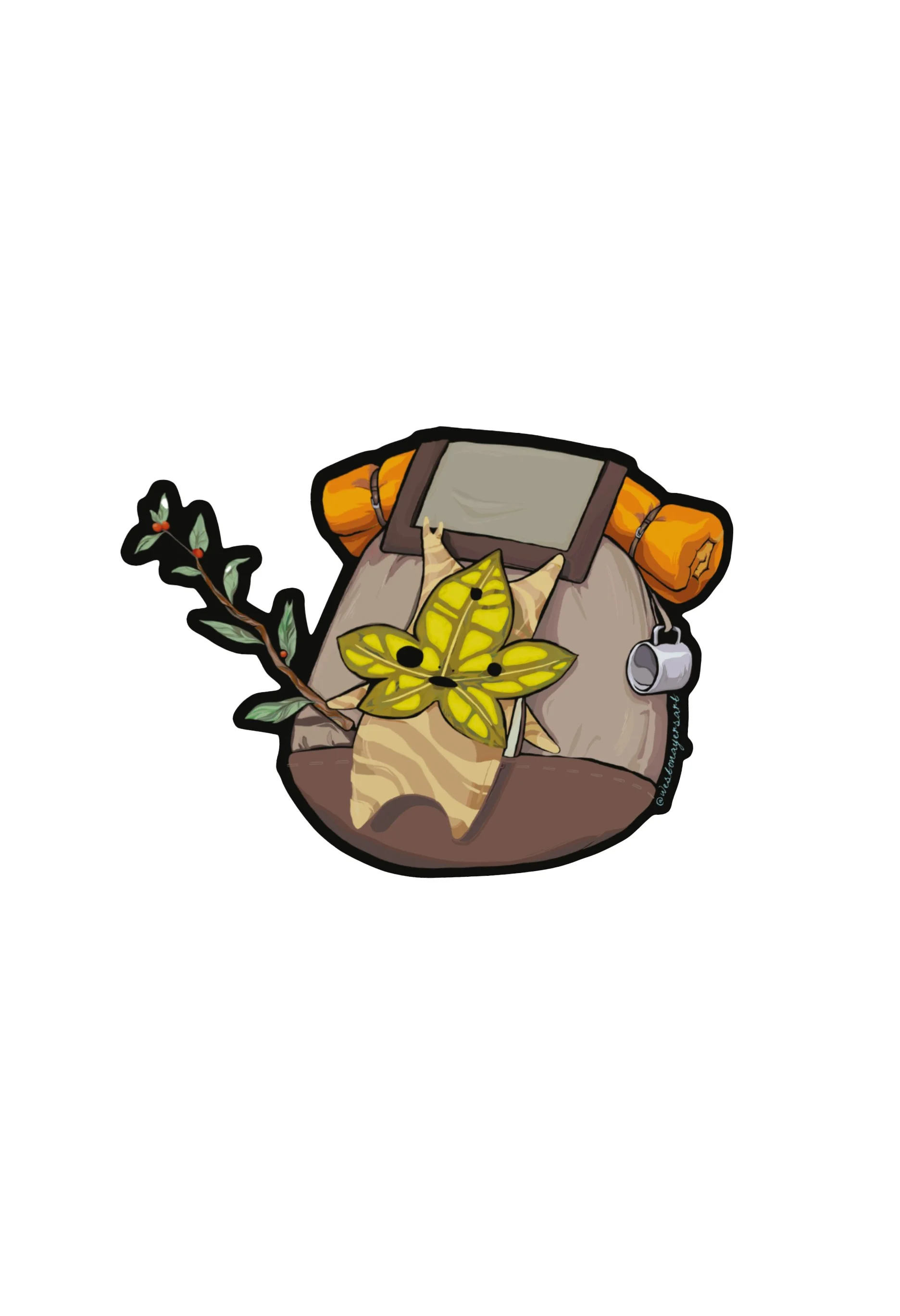 Backpacker Korok Holographic Sticker