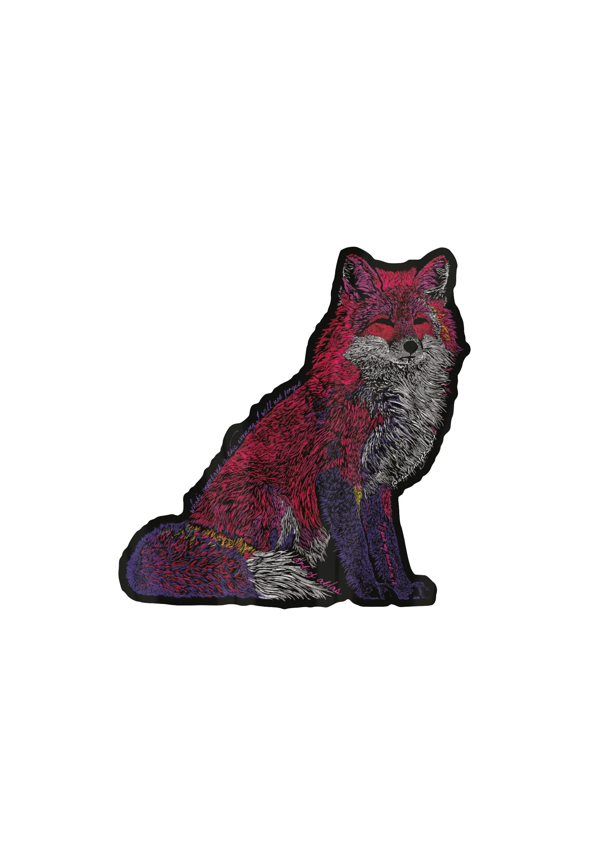 Fox Holographic Sticker