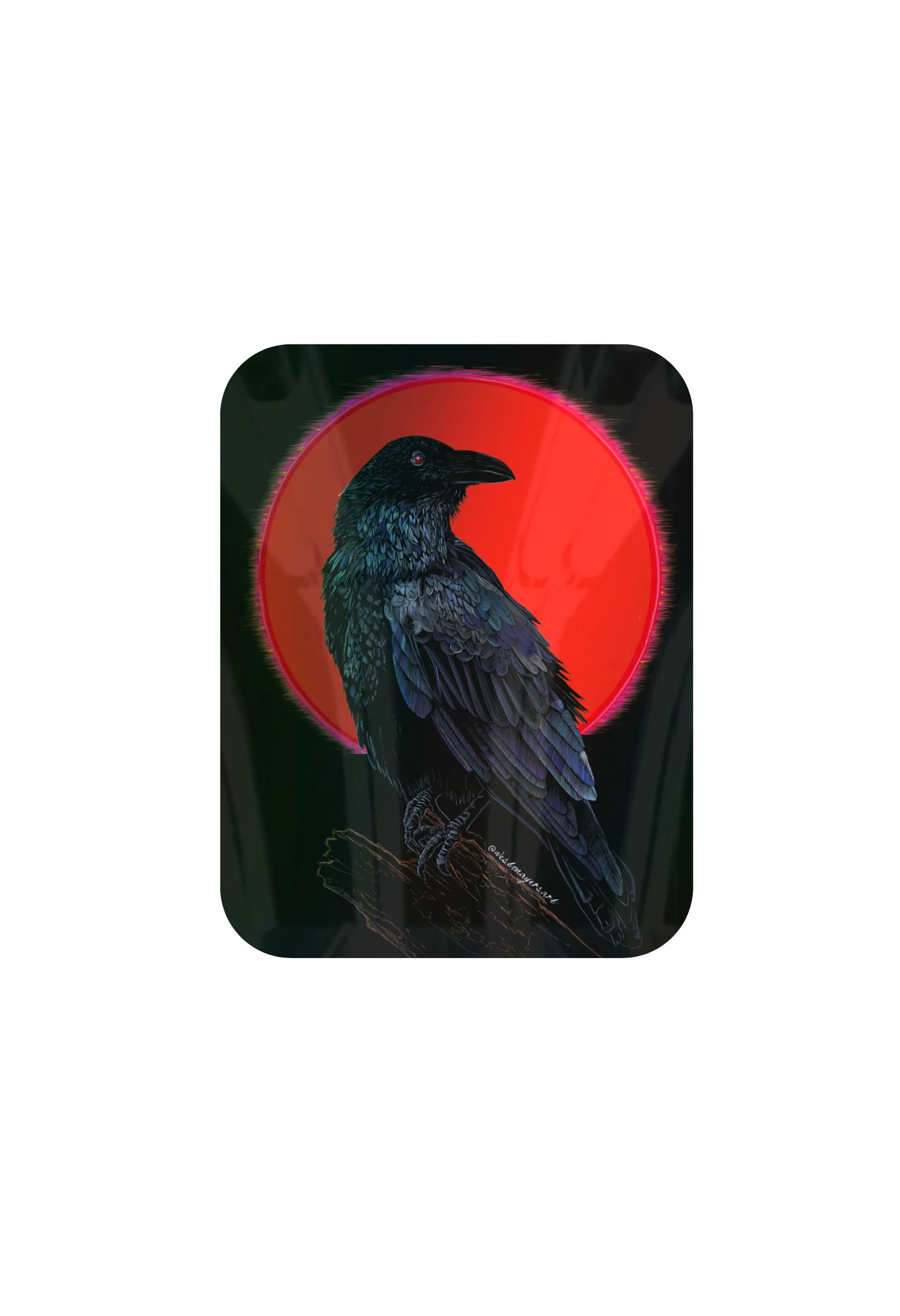 eclipse of the raven weston ayers art holographic sticker.jpg