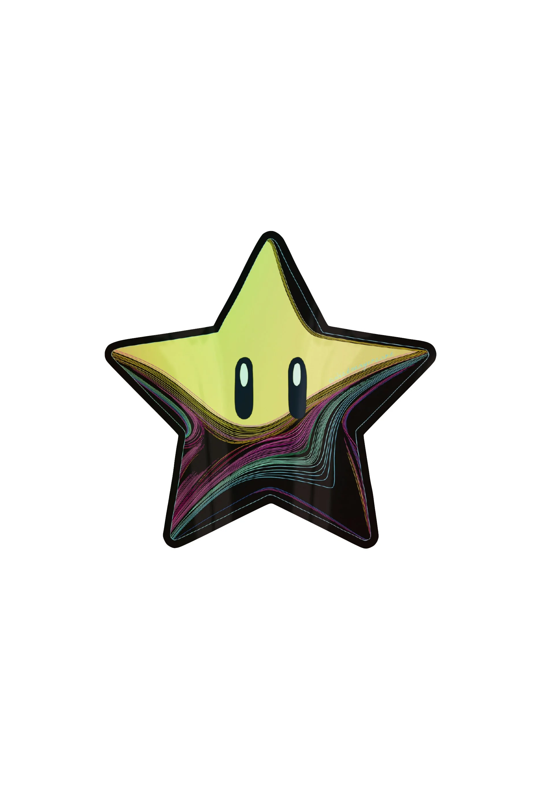Invincibility Star Holographic Sticker