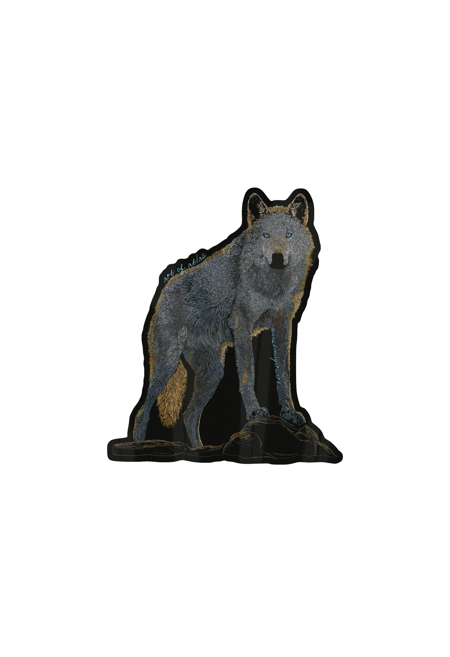 Wolf Holographic Sticker