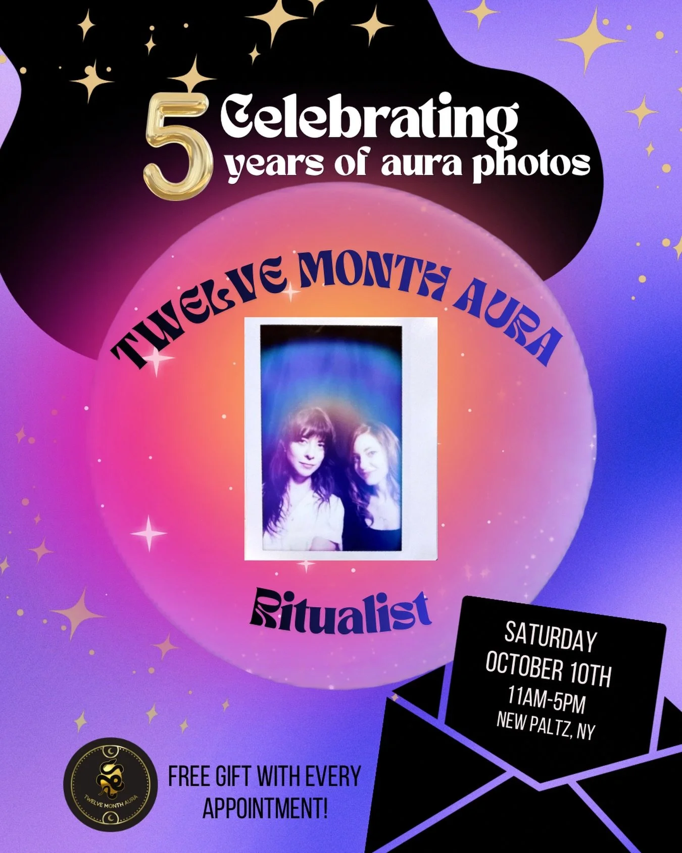 October marks the ✨5 year✨anniversary of TWELVE MONTH AURA events! (I&rsquo;ve been around reading auras since 2015, but my official public pop ups began in 2021!)
🔮 I can&rsquo;t think of a better place to celebrate than where it all started - @rit