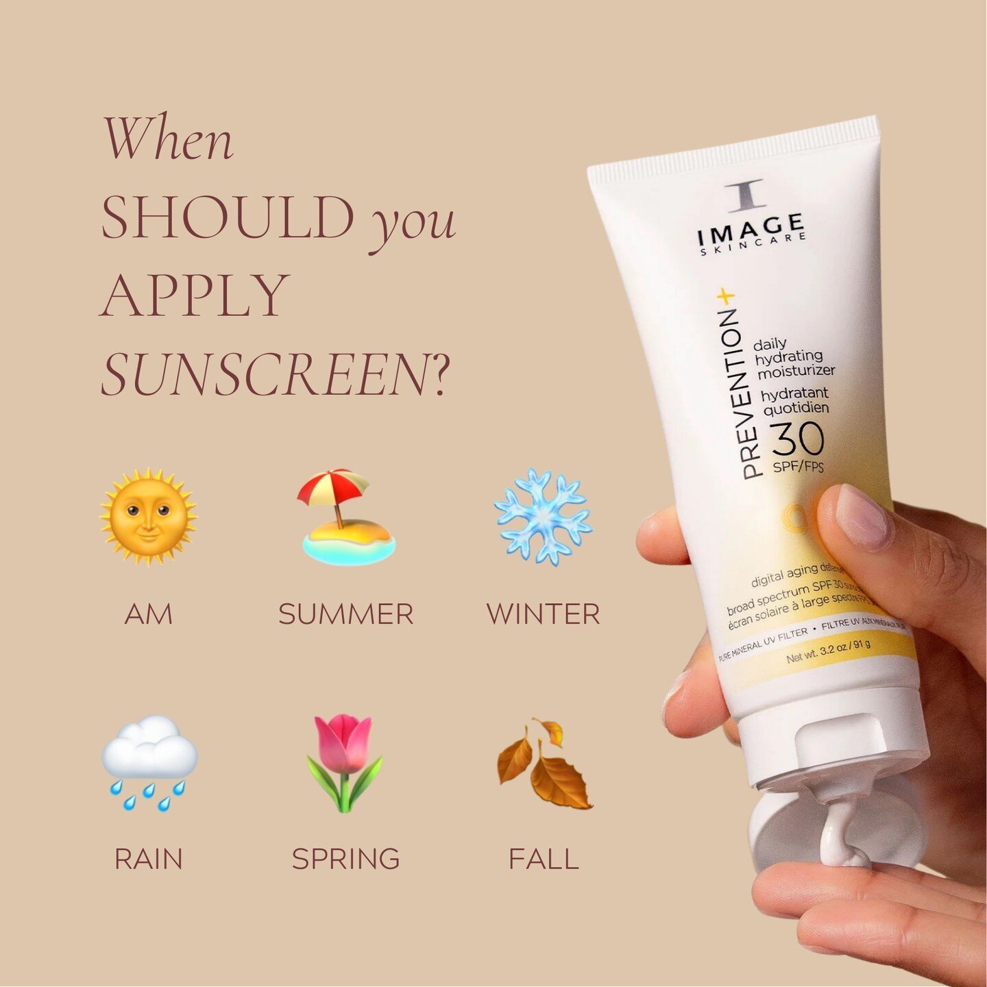 May Is Skin Cancer Awareness Month! With over 5 million cases diagnosed in the United States each year, skin cancer is America's most common cancer. 
Fortunately, skin cancer is also one of the most preventable cancers.

Is sunscreen a step of your d