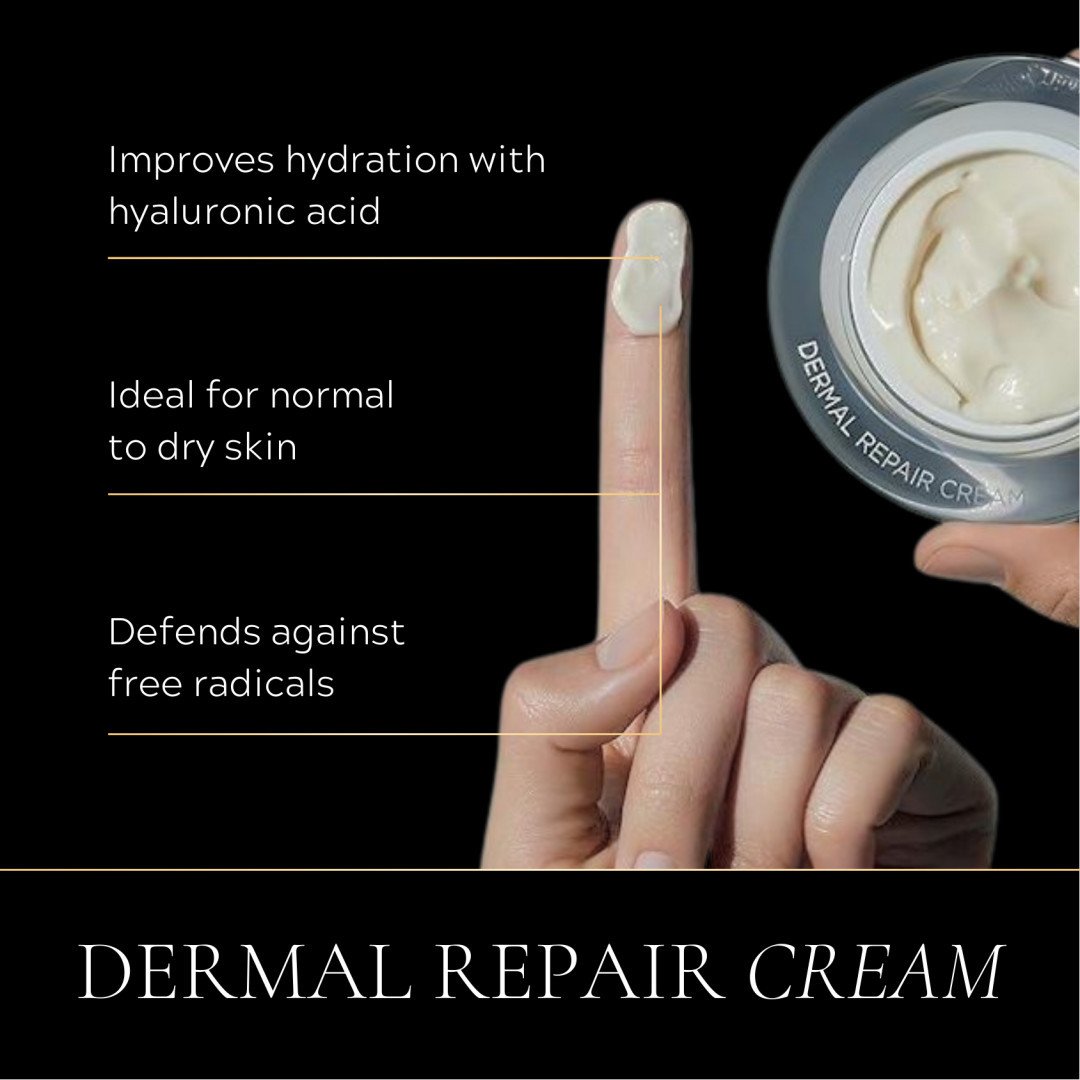 As the seasons change, so should your skincare routine! 🌸 Introducing our top pick for spring: Dermal Repair Cream by @skinmedica 

This powerhouse product is formulated with hyaluronic acid to keep your skin hydrated and glowing. Perfect for those 