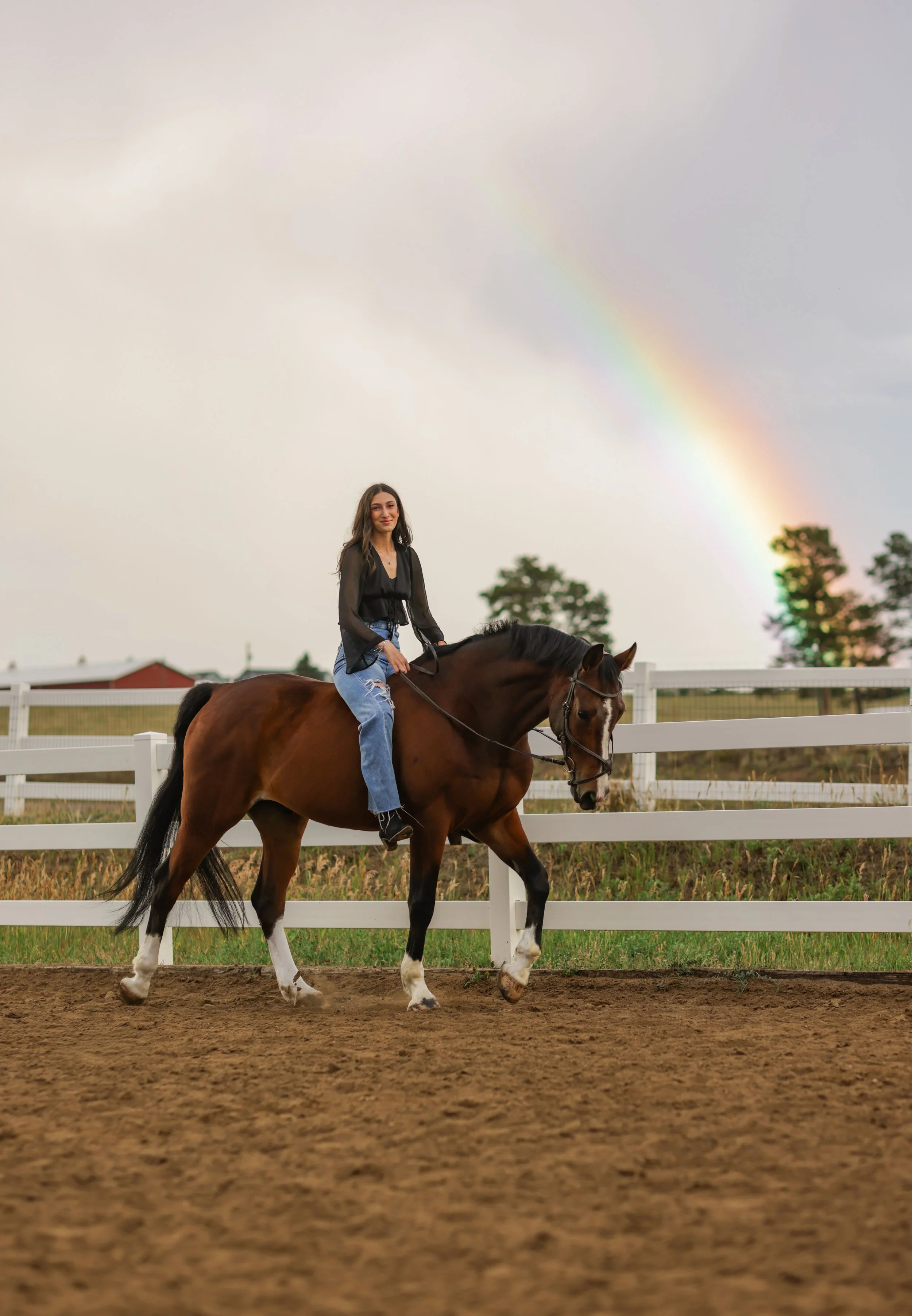 Horse and Rider Portraits Rainbow Colorado Bareback