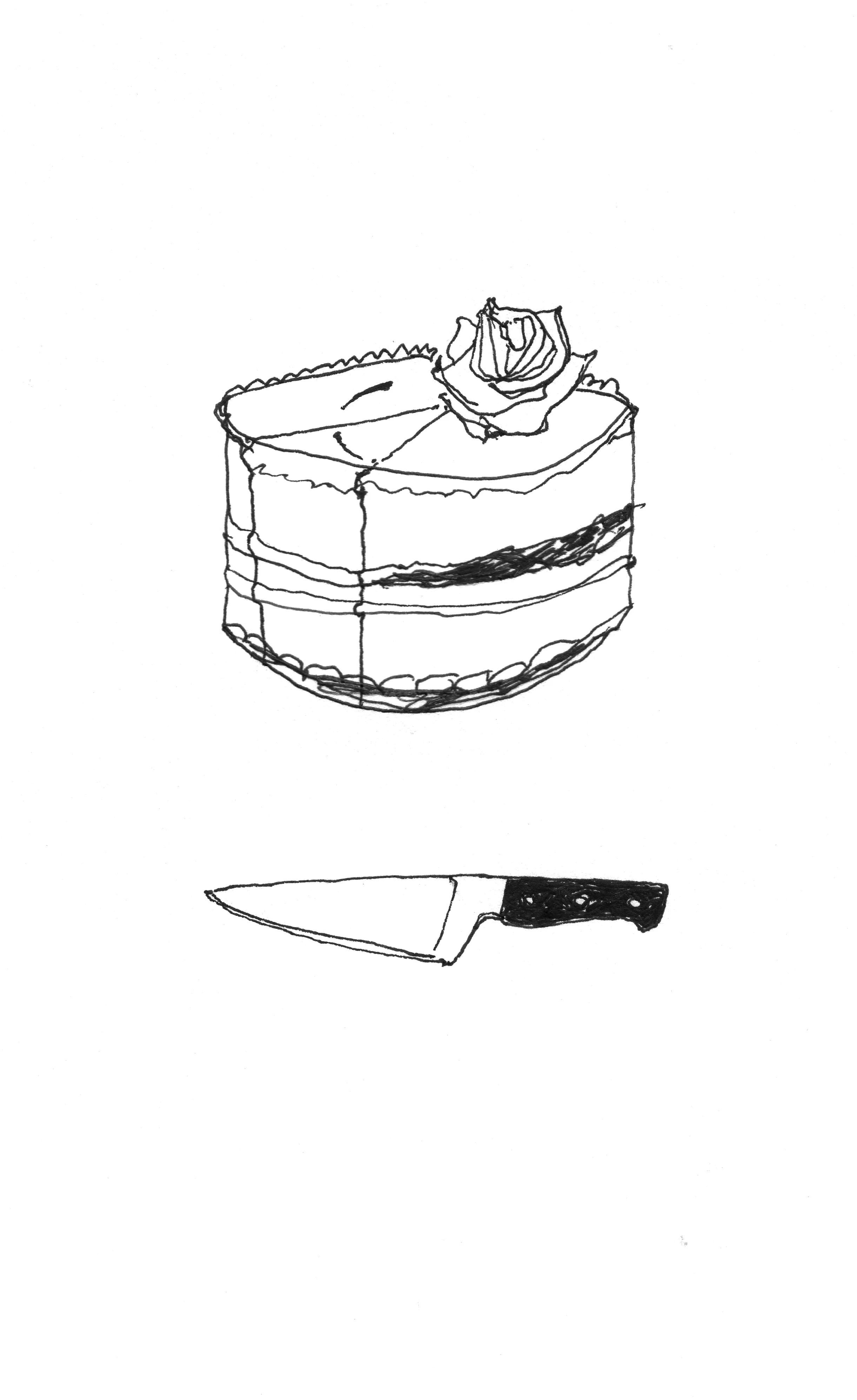 a random cake at Jae and Cassie’s / best eaten right off the knife
