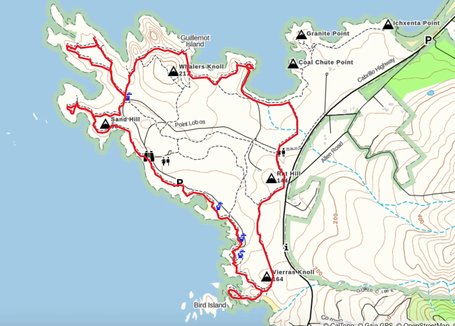 Point Lobos Trail Map Day Hike In Point Lobos State Natural Reserve — Backcountry Emily