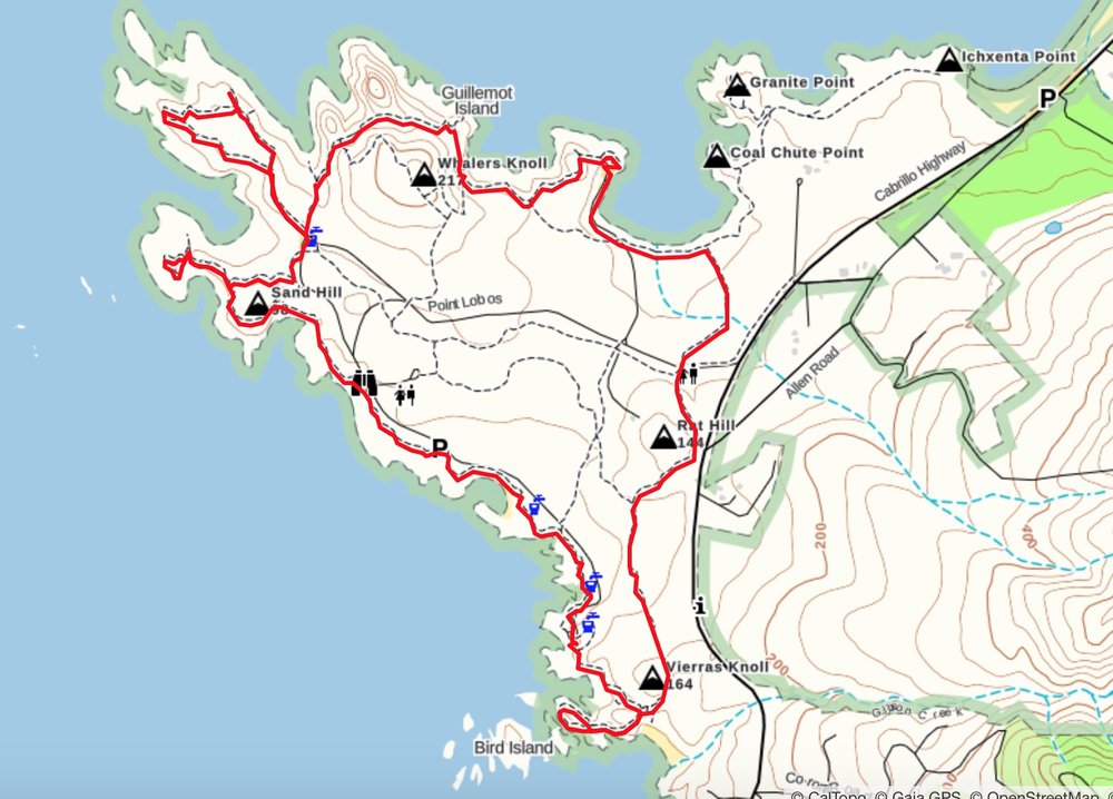 Point Lobos Hiking Trail Map Day Hike In Point Lobos State Natural Reserve Backcountry Emily