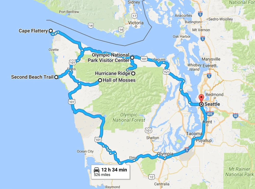 Olympic Peninsula Loop Drive Map Road Tripping To Washington's Olympic Peninsula — Backcountry Emily