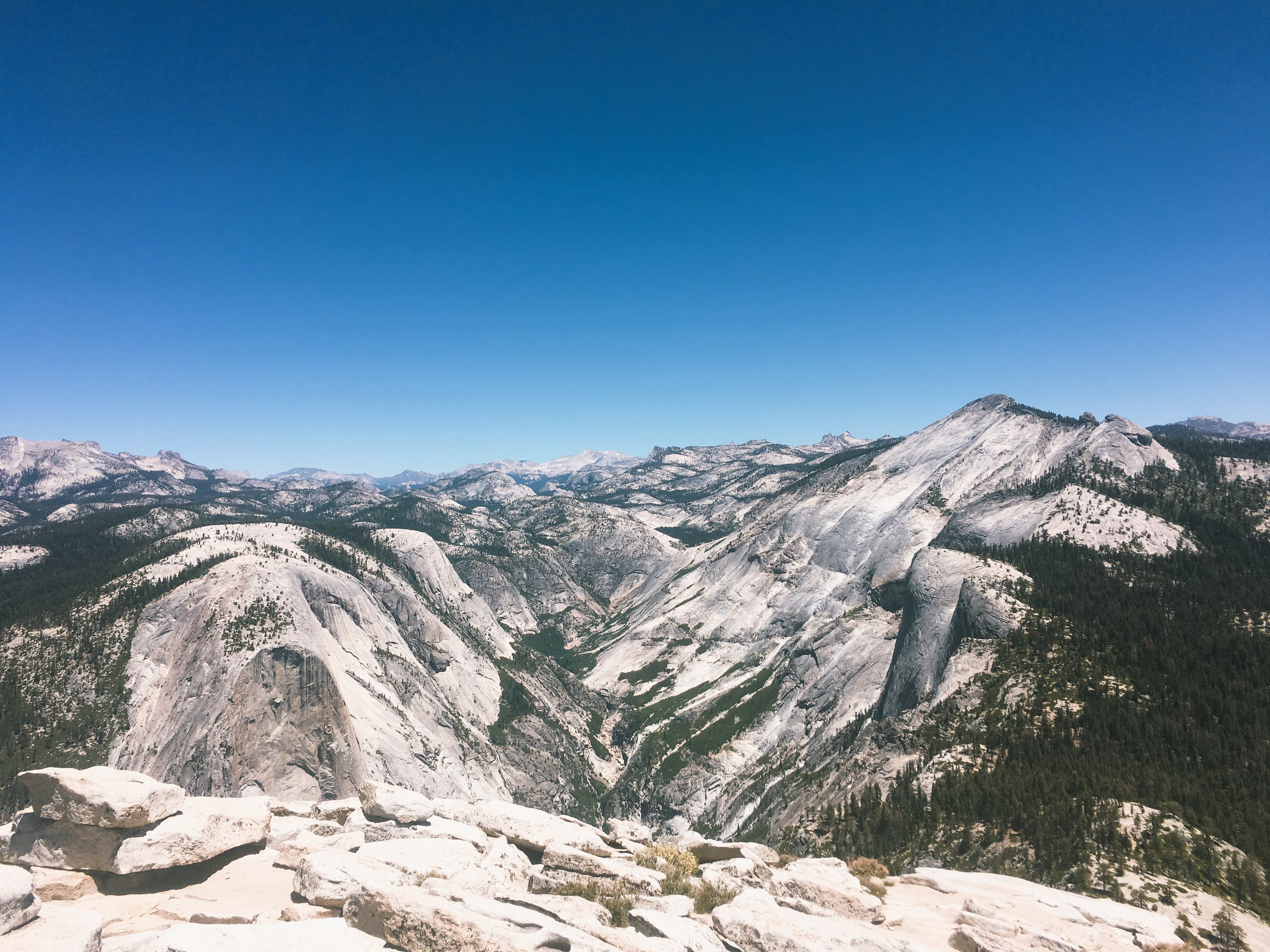 Tenaya Canyon from the top of Half Dome