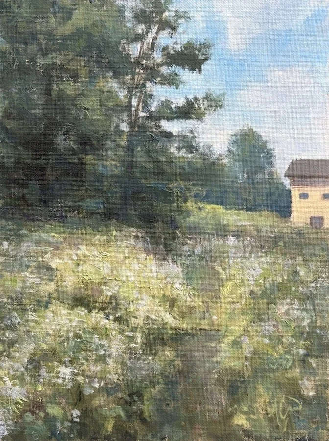  Available at the People’s Church of East Lansing - $600  Oil on linen mounted to aluminum panel (9”x12”)  2025 