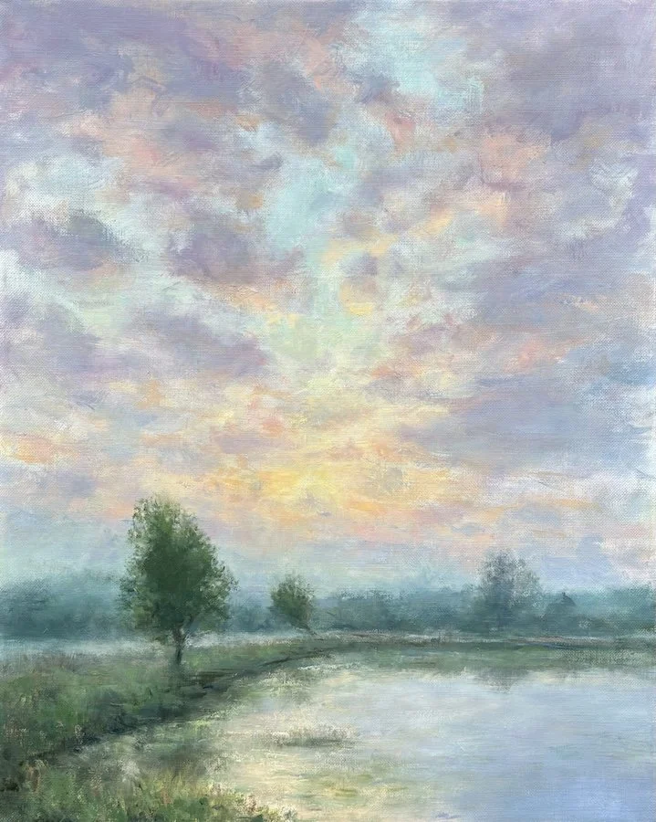  Available at the People's Church of East Lansing - $1800  Oil on stretched linen (20”x16”)  2025 