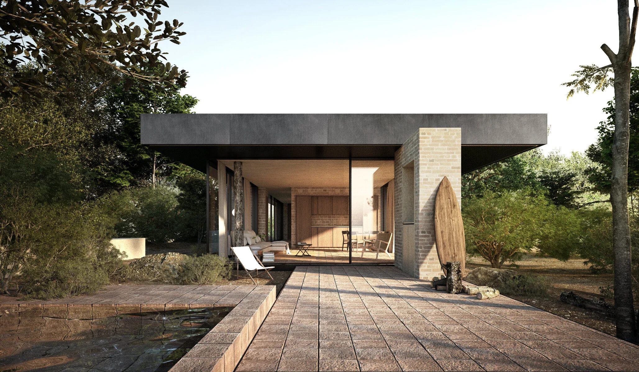 Vista Exterior e Sala /Exterior View and LivingRoom.