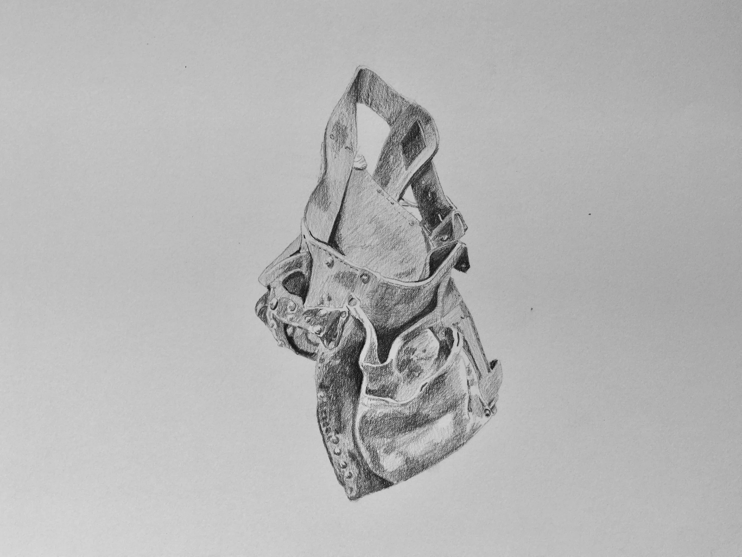   Ray's Nail Bag  2016, 28x38cm, graphite on paper 