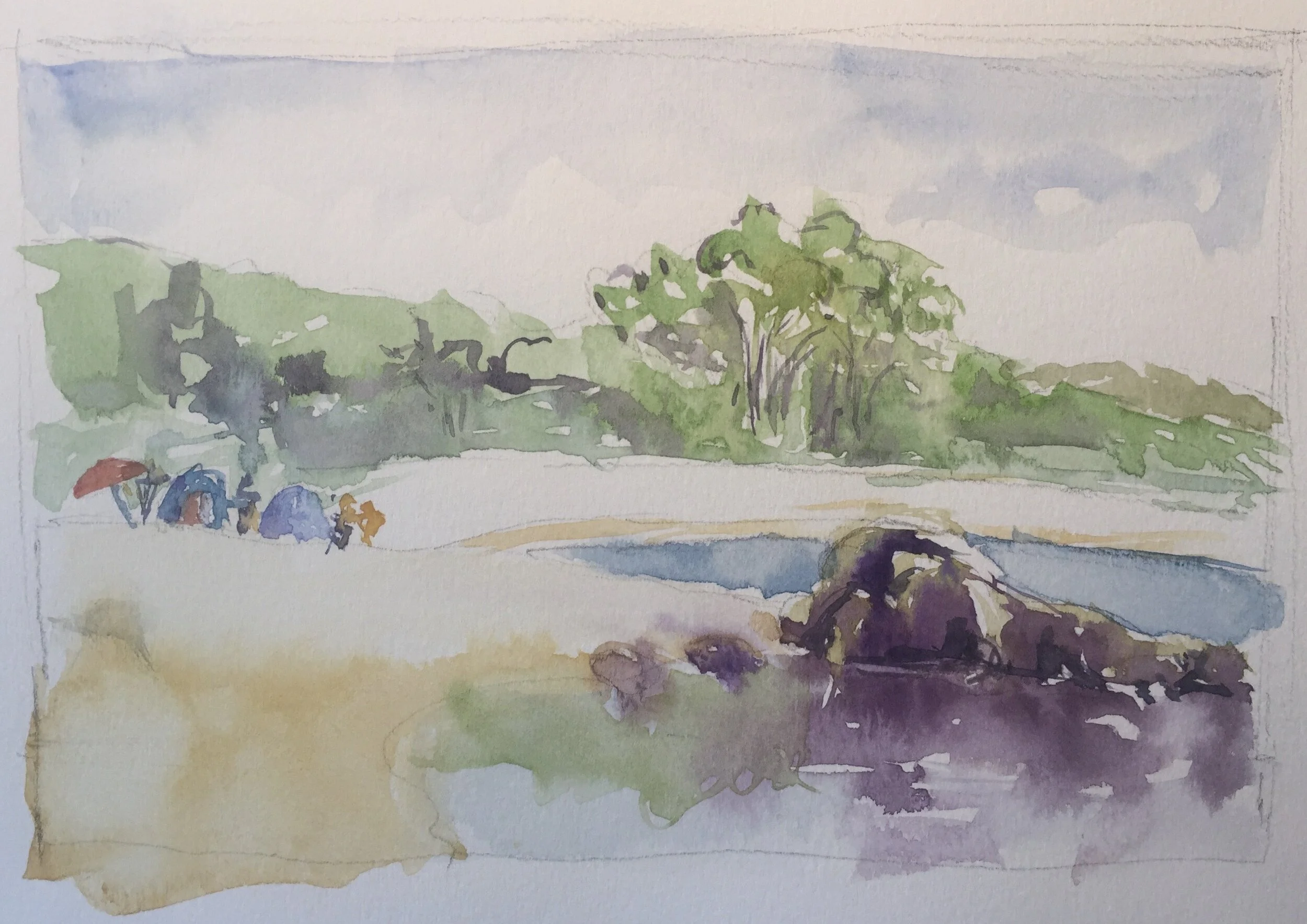   Greenpatch  2019, 13x19cm, watercolour 
