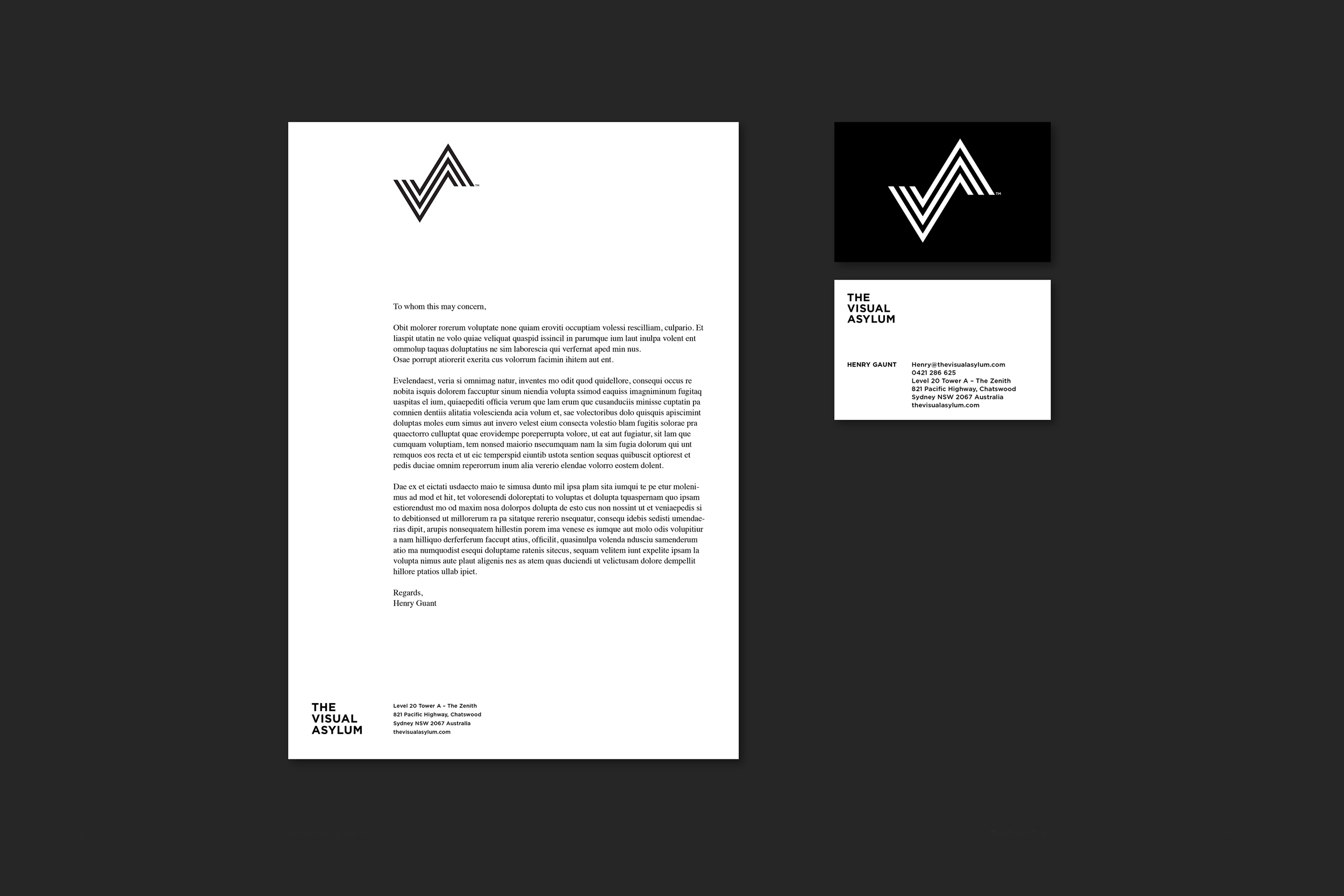 Tim King Graphic Design - Visual Asylum - Stationery.png