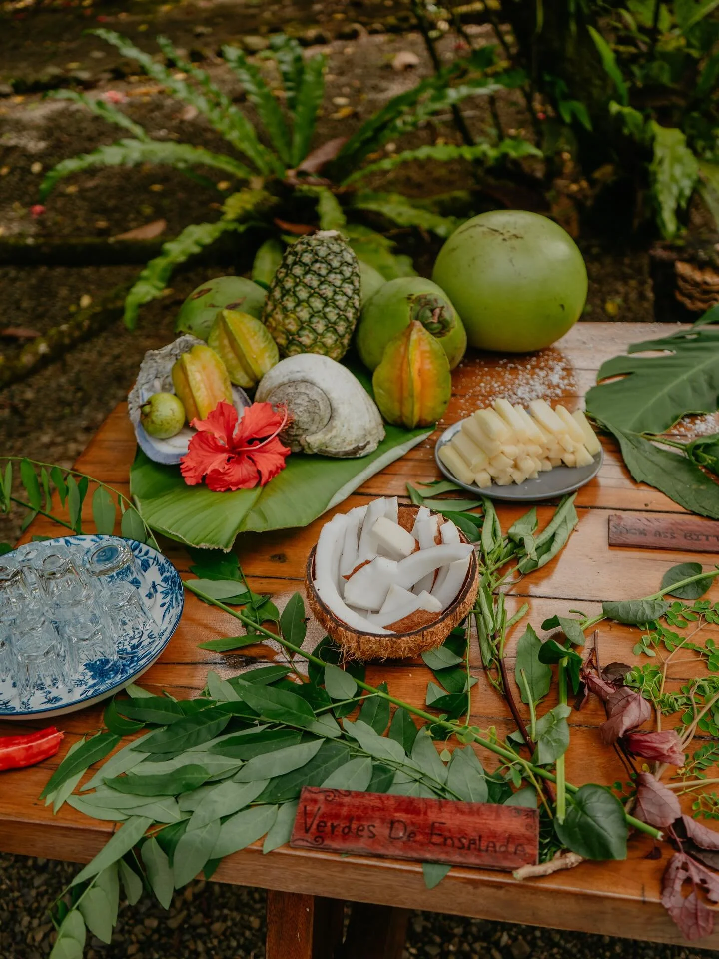 Our &ldquo;mesa de olores&rdquo; is more than a display. It&rsquo;s a celebration of the land 🌺🍍

Seasonal fruits and medicinal herbs gathered from the jungle and gardens that not only flavor our daily dishes, but also remind us of the wisdom of fo