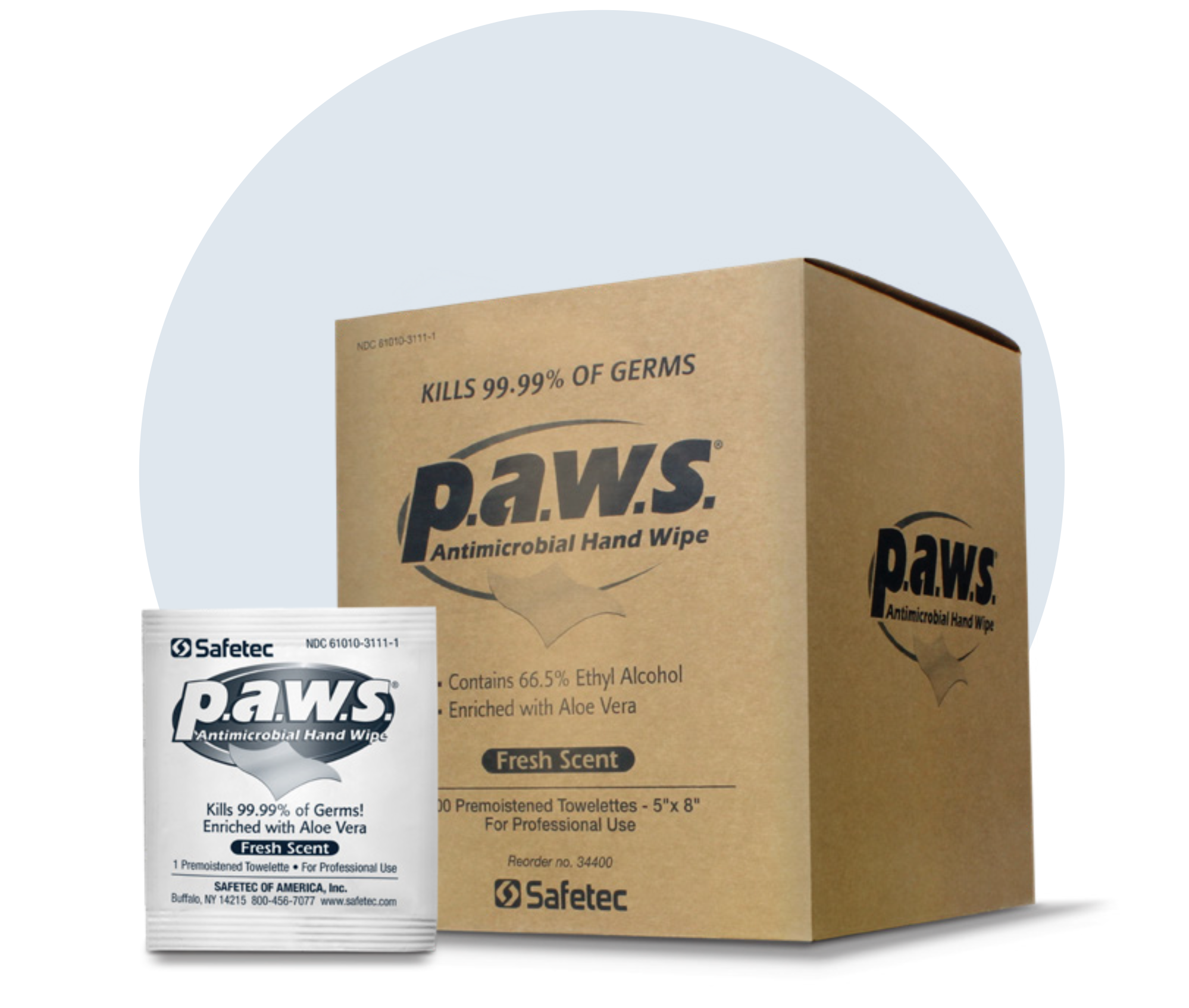 p.a.w.s.® Antimicrobial Hand Wipe