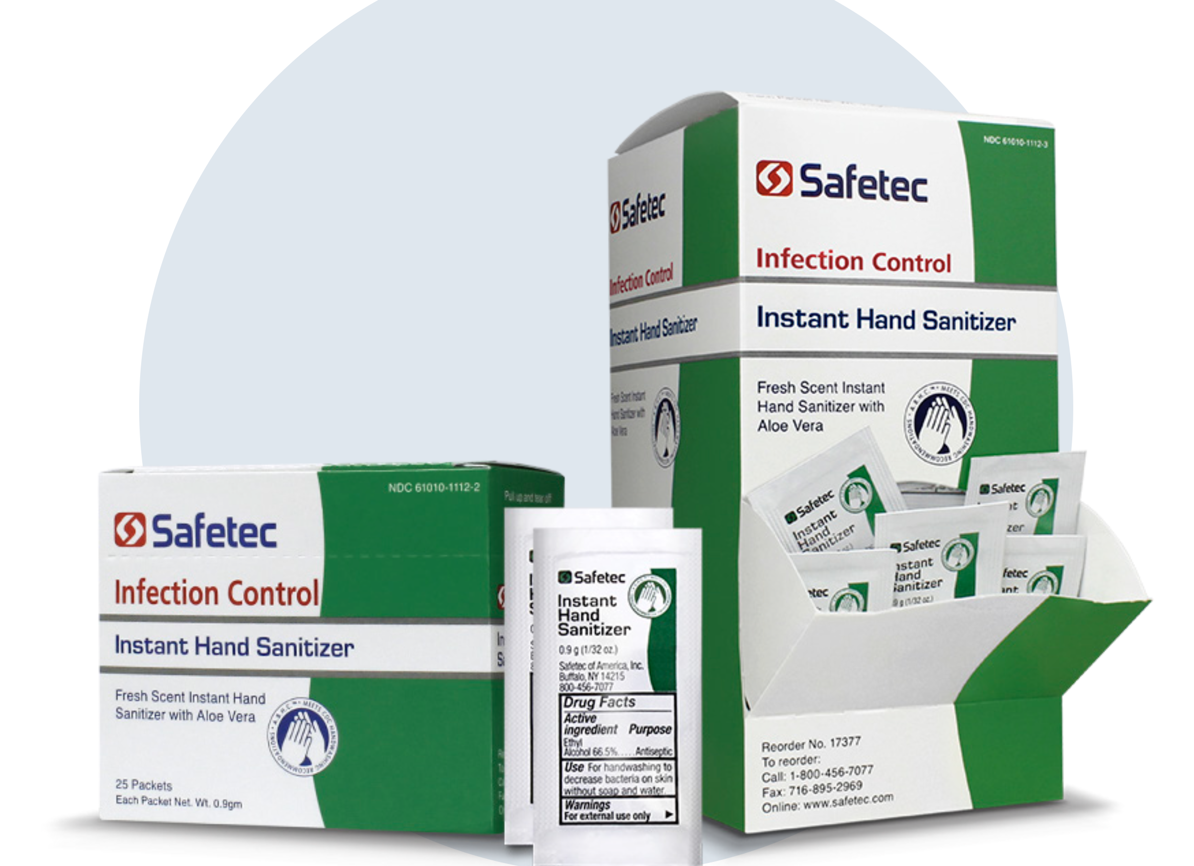 Instant Hand Sanitizer, Fresh Scent Single-Use Pouches