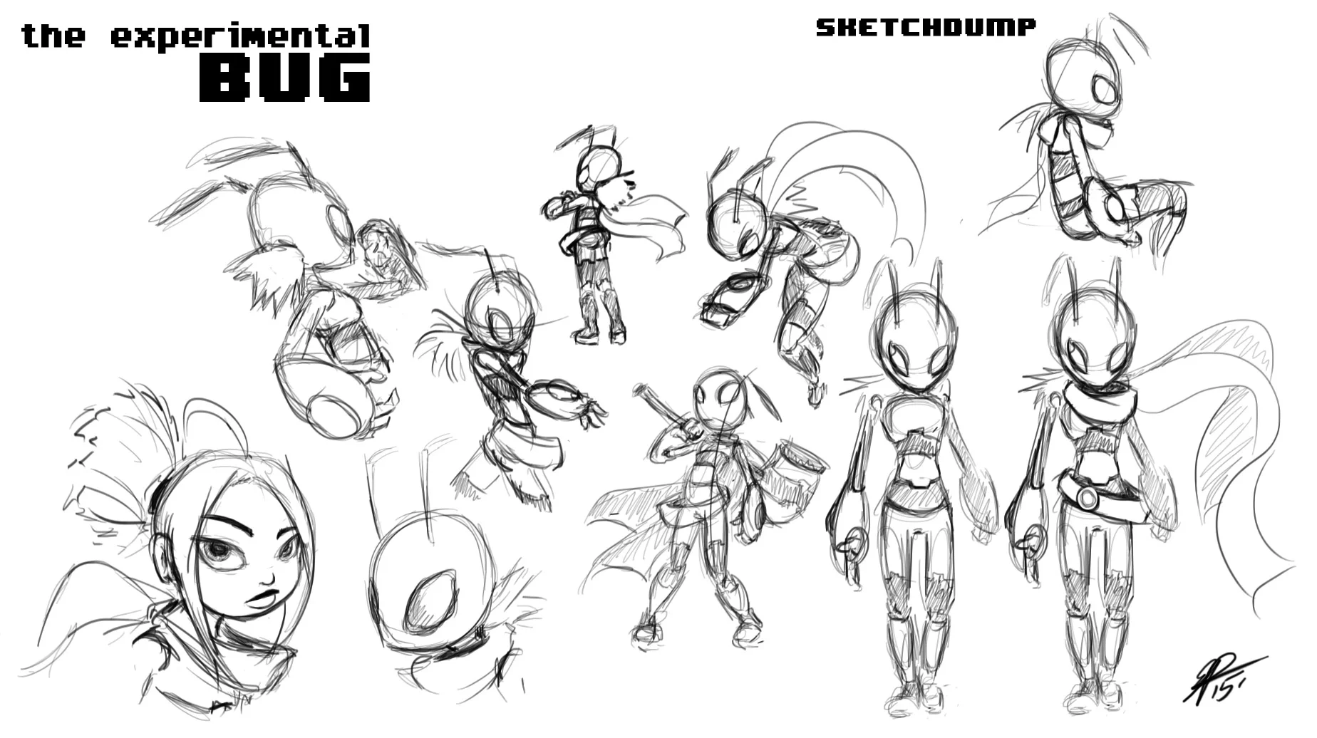 Bug Pose Sketchdump (2014)