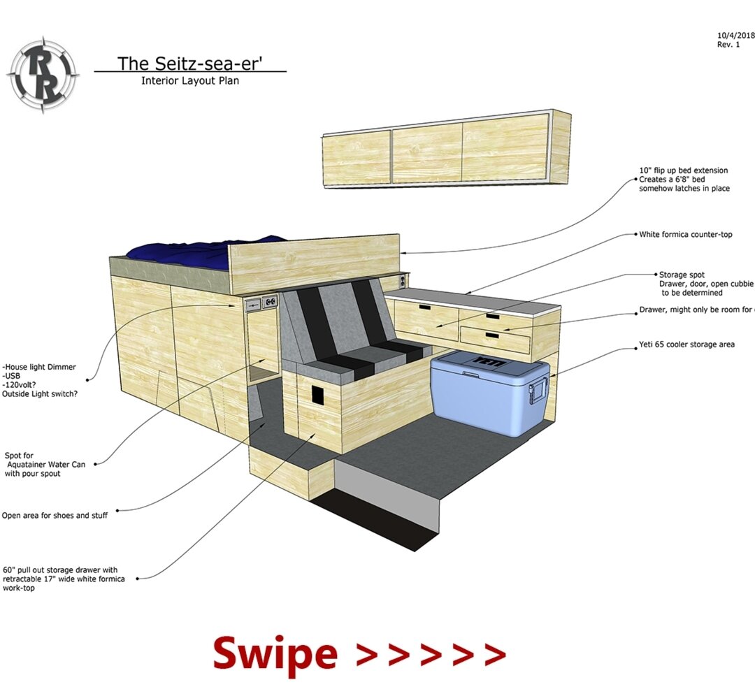 I think we got pretty close to the vision on this build.  Swipe left to go from design to reality.  This layout was highly influenced by our STORMTROOPER and BURNADETTE builds and you can see a lot more pictures of the build named the &quot;SEITZ-SEA