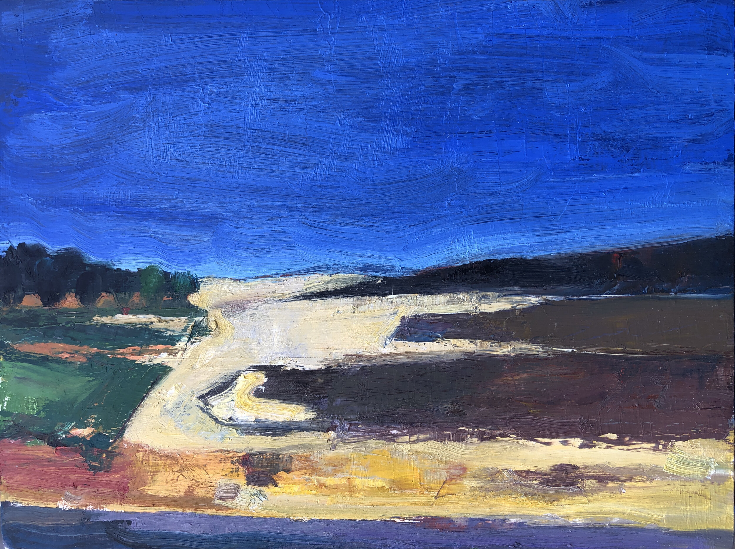 Burned Hill #2 2021 oil on panel 9” x 12” $300