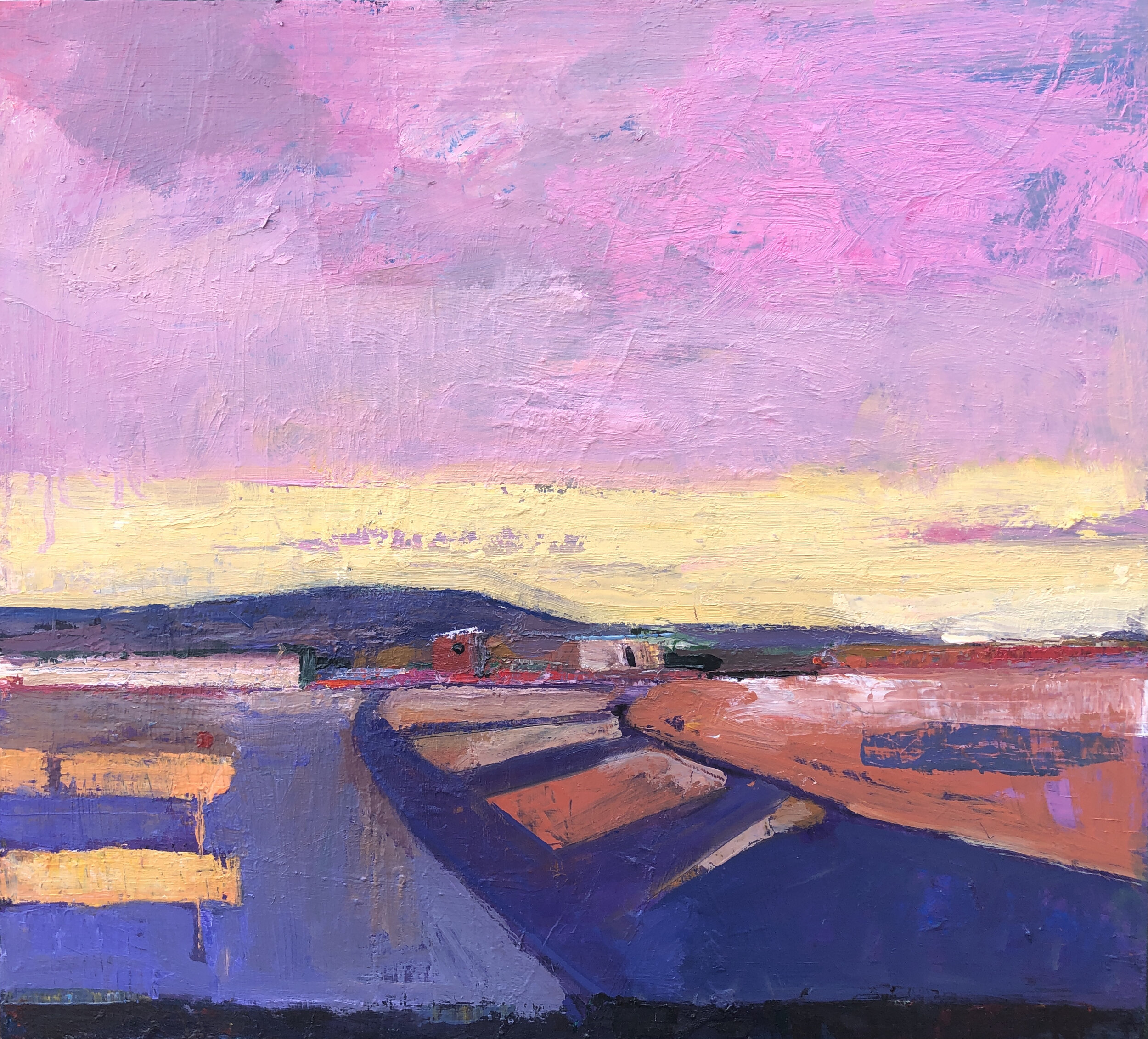 Pinto Mountain Road 2021 SOLD oil on panel 17” x 19” $500