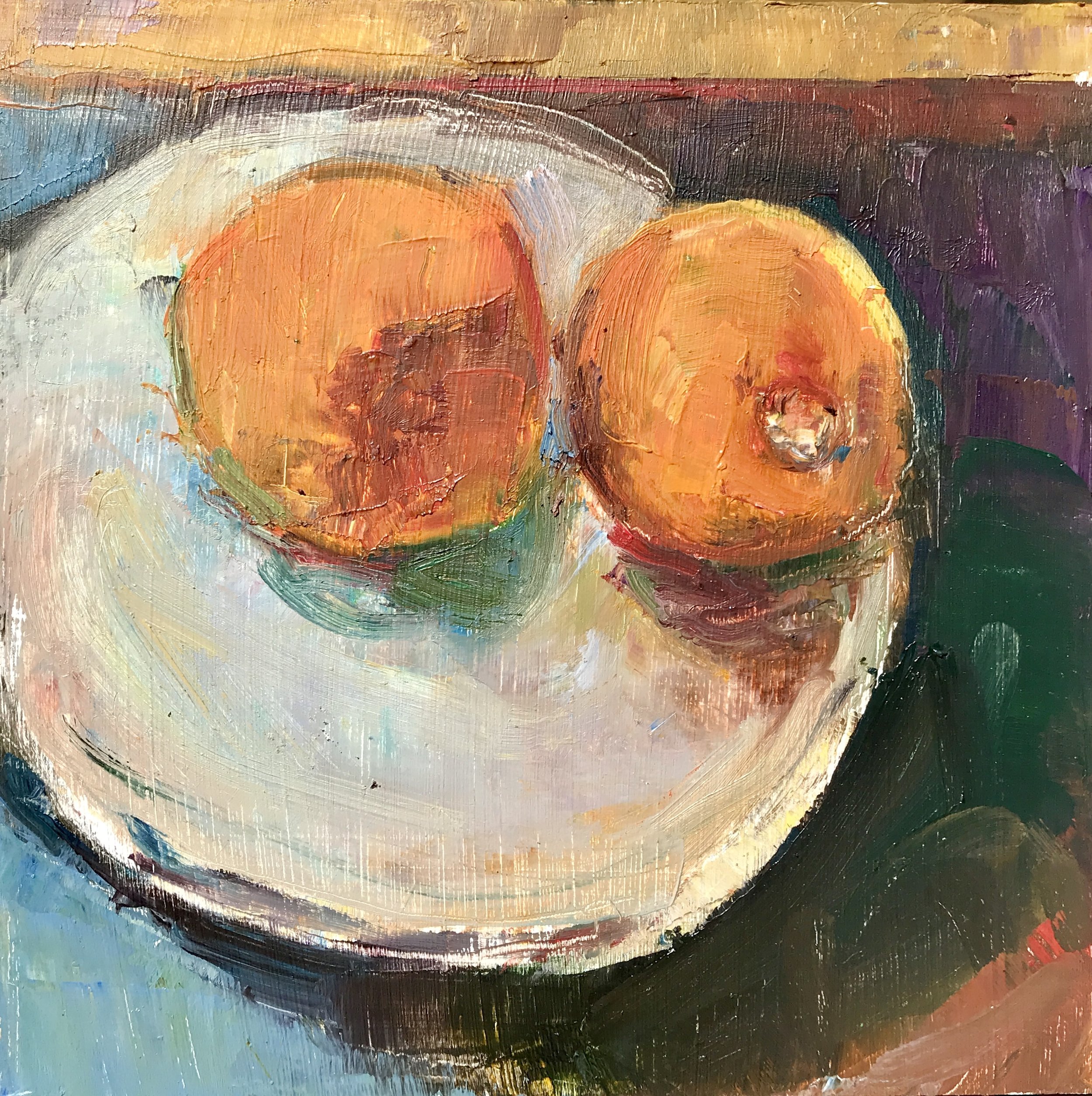 Oranges 2022 oil on panel 8 x 8” $200
