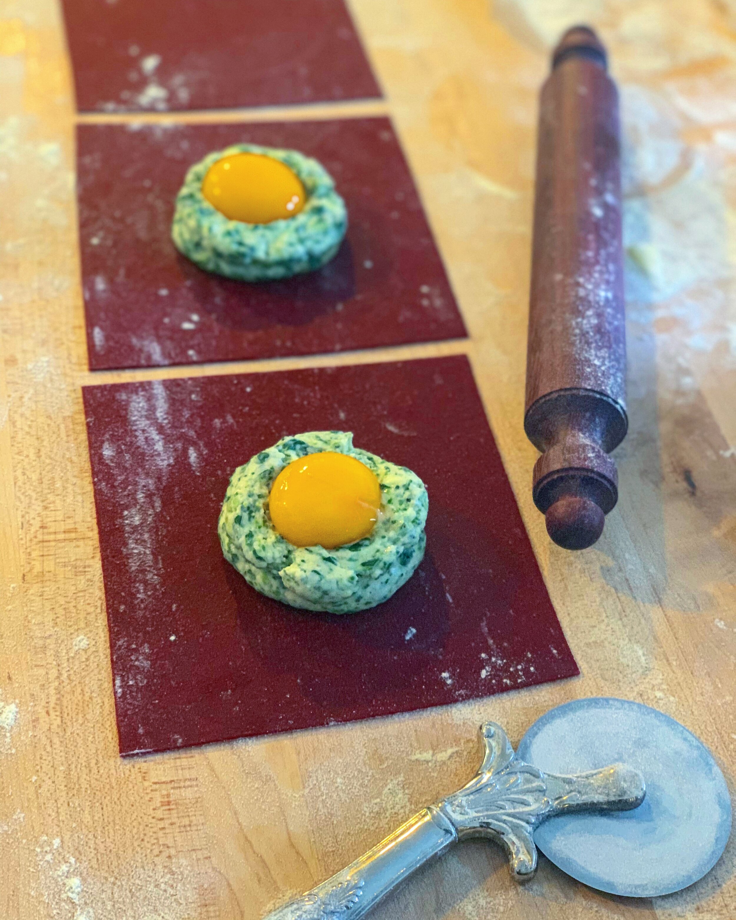 beet raviolo egg yolk.JPG