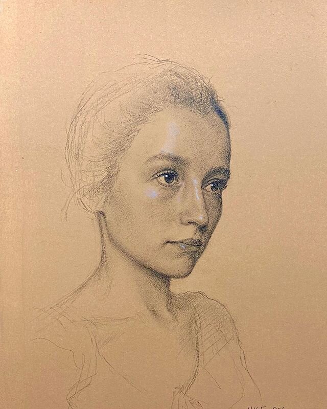 #drawing #portrait #portraitdrawing #realism #graphite on #tonedpaper with #gouache #highlights  #draw #pencildrawing graphite #drawingiftheday #markgonzalesfineart @markgonzalesfineart