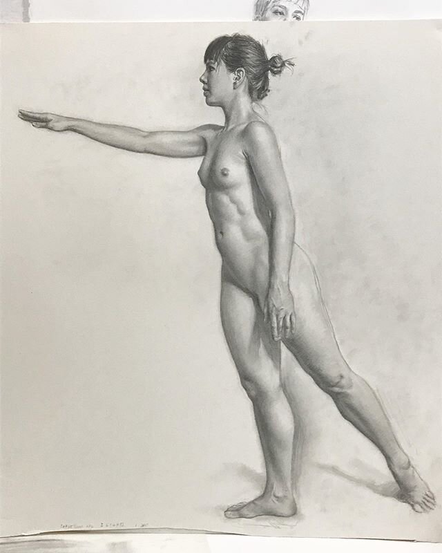 Old #drawing I did from life a few years ago when I had a studio in #industrycity  great #figuremodel #graphite on #fabrianoartistico #watercolor #paper #draw #pencil #pencildrawing #figuredrawing