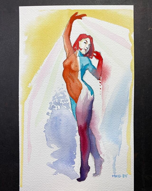 Something different #watercolor #painting #drawing #colors #ink #figure #comics #illustration #model @umep3