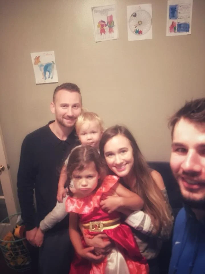 My cousin, back left, and his family, Houston, TX