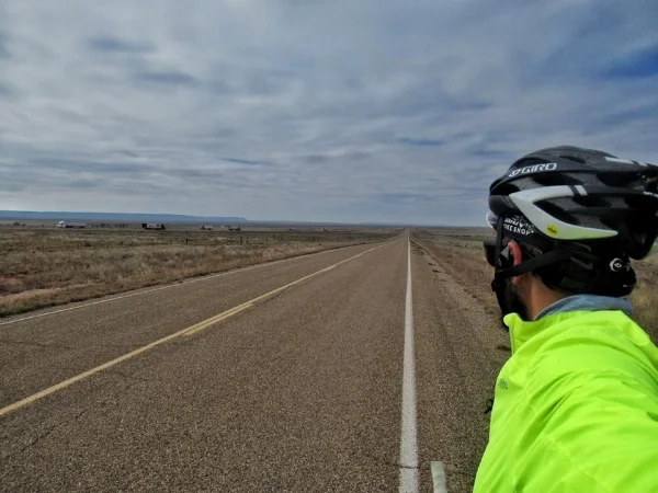 Mountains appearing on the horizon, New Mexico
