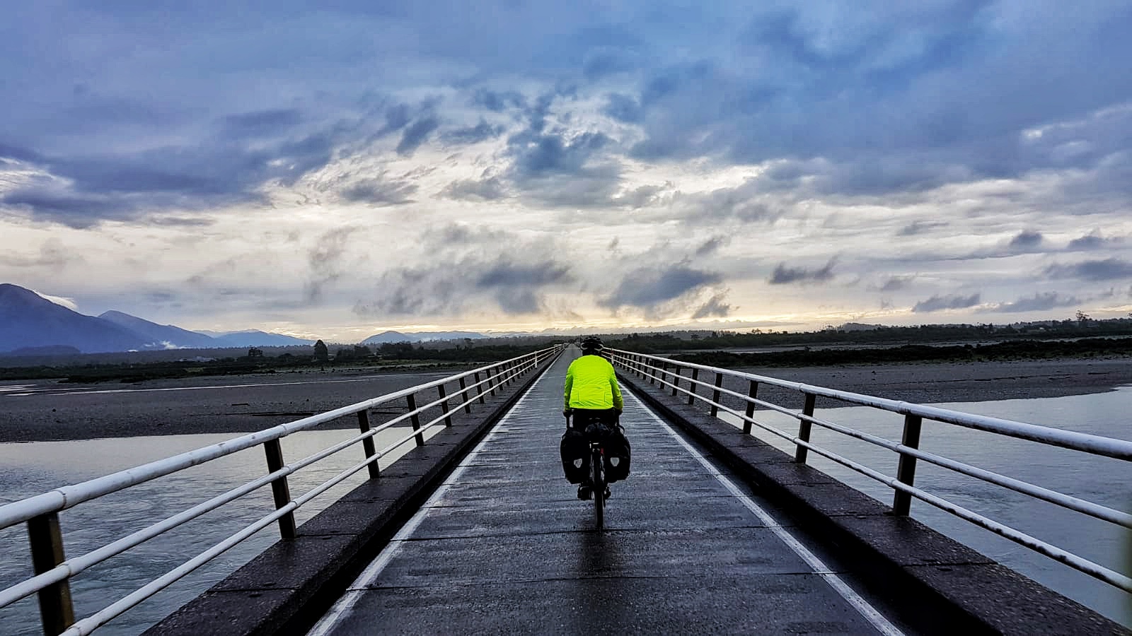 Leaving the rain before the Haast Pass, West Coast