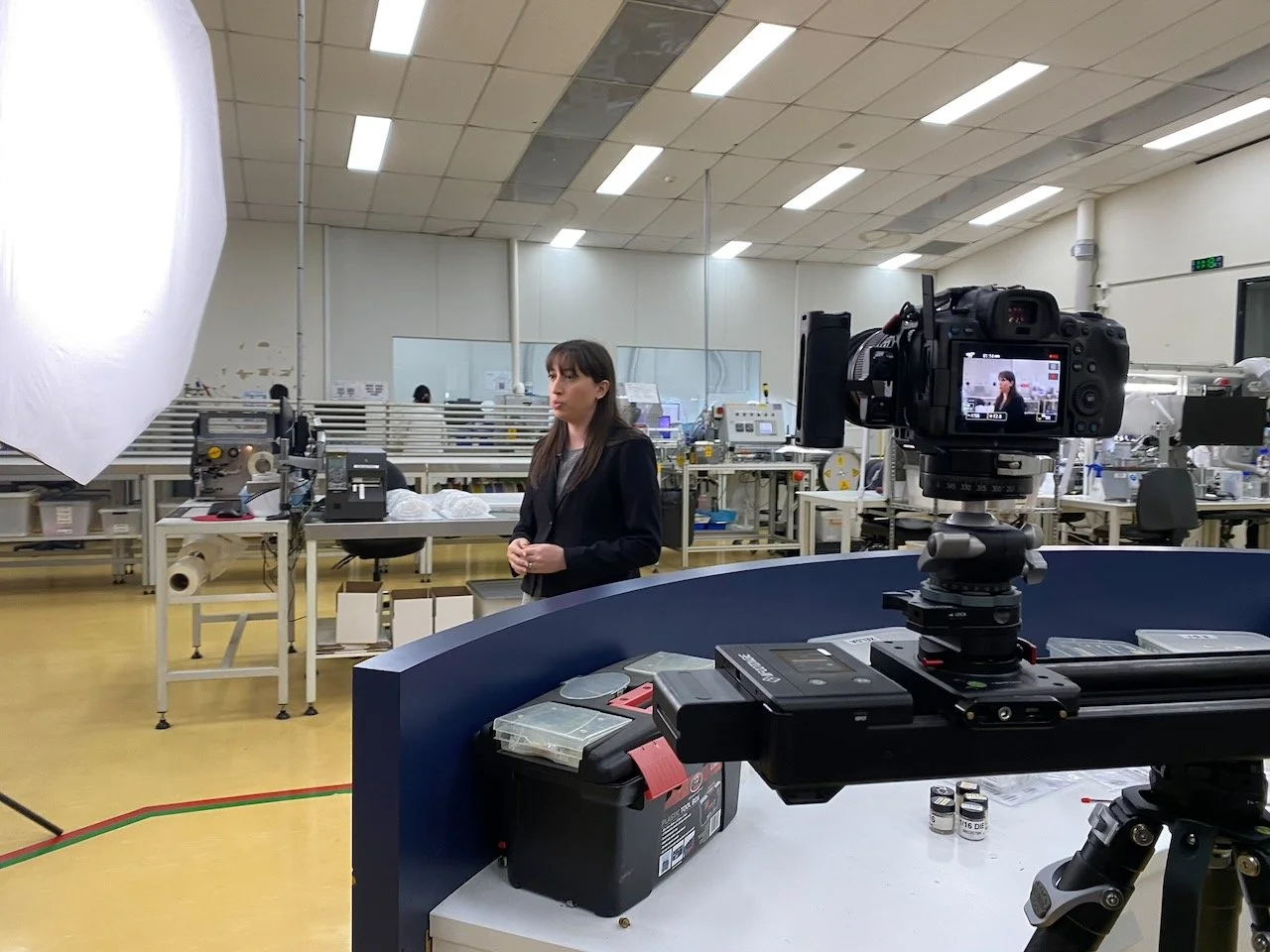 behind the scenes on a photo shoot and video shoot for Trajan medical  by IJ Productions a Melbourne based Commercial photo and videography studio