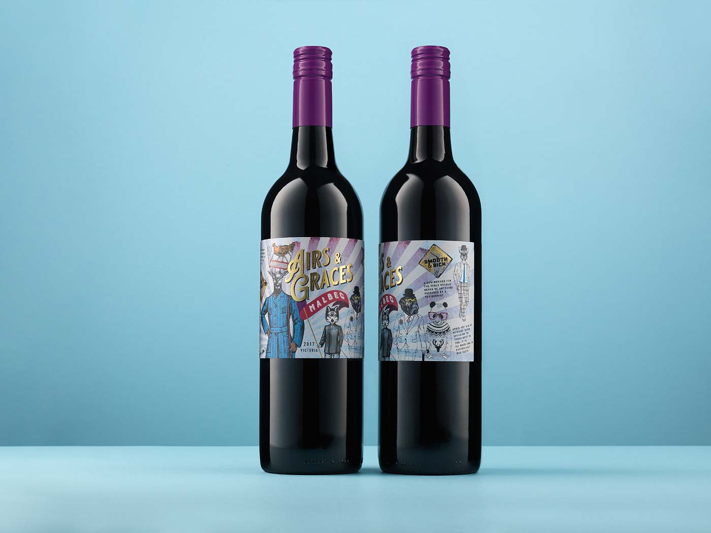 Studio Wine Bottle Photography Airs &amp; Graces Wines for Design Energy 