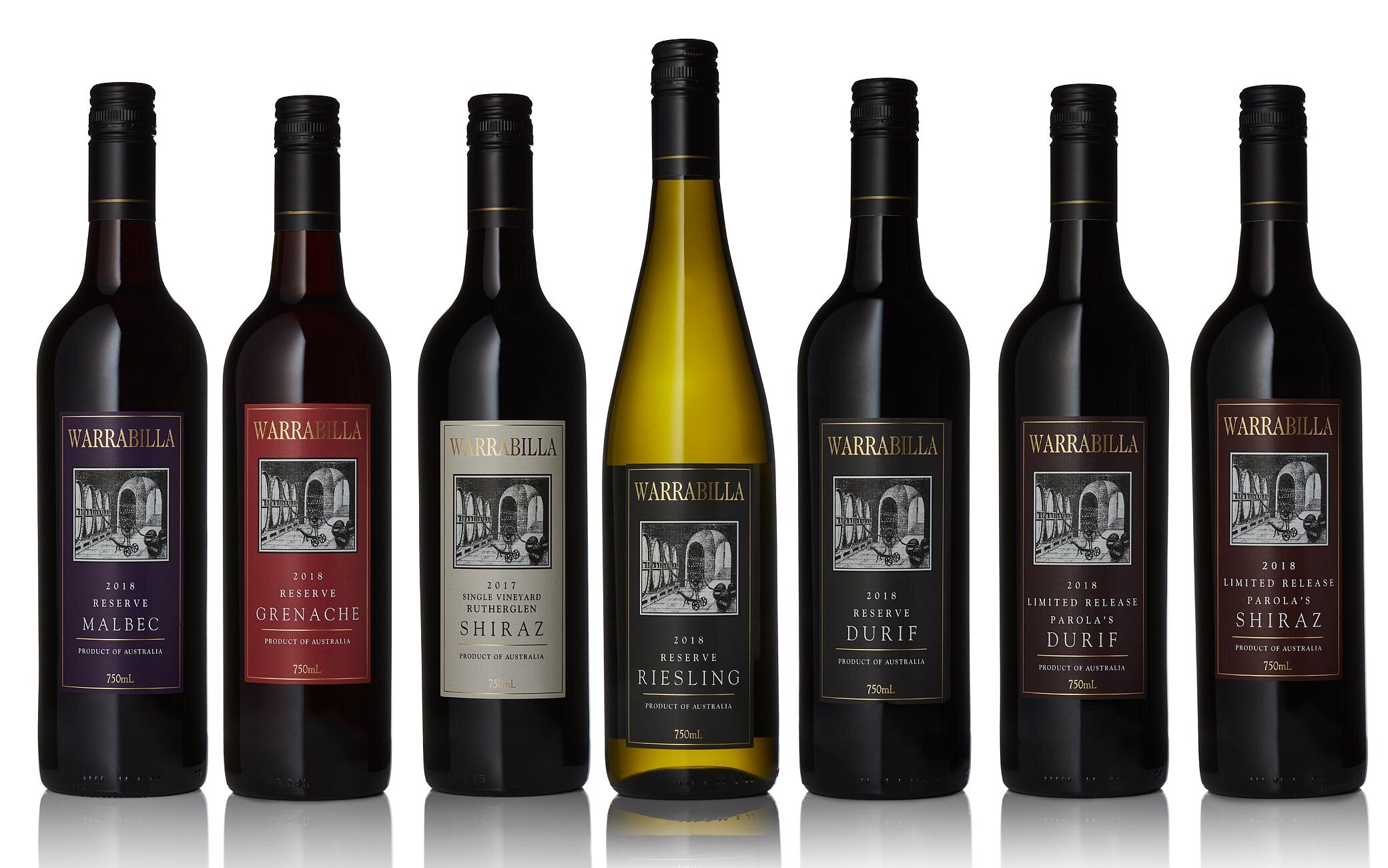 Warrabilla Wines of Rutherglen Studio Product Bottle Photography