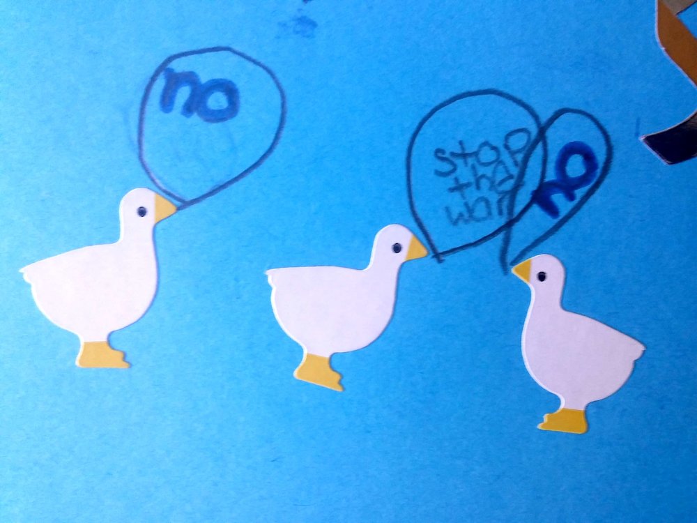 If Rumsfeld and Bush were Ducks (close-up)