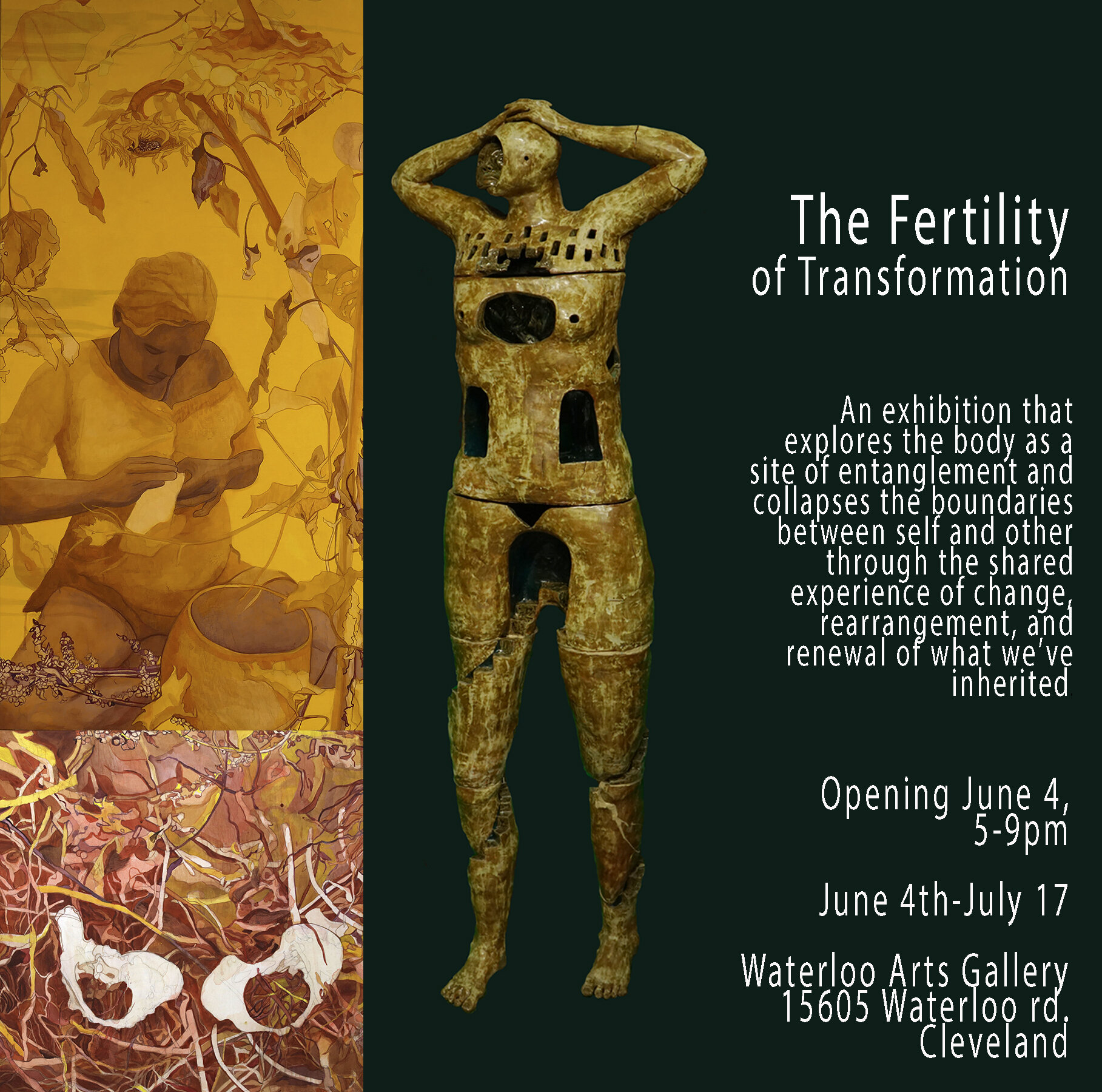 Flyer for two person show with sculptor Kristen Newell.