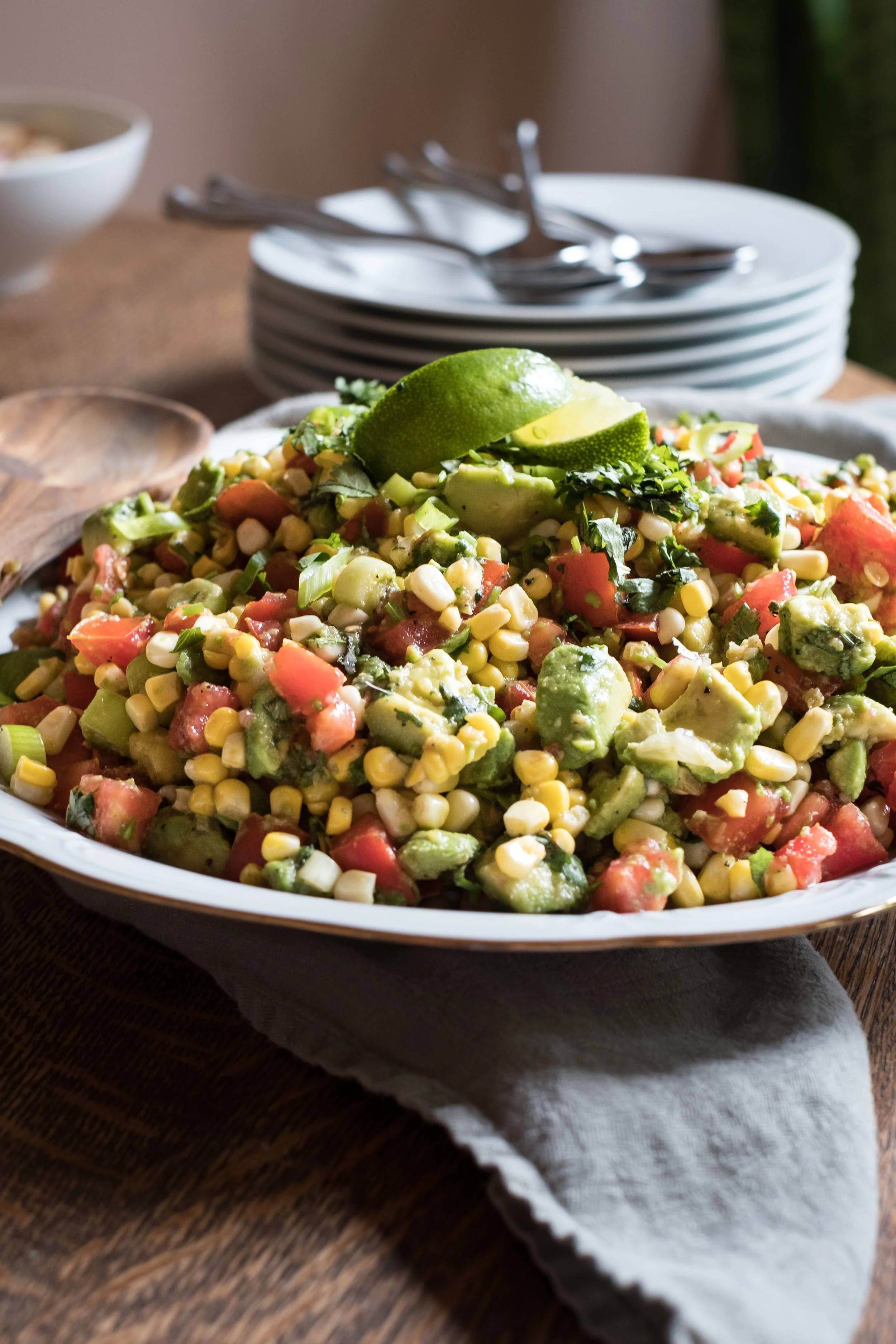avocado, corn and tomato salad