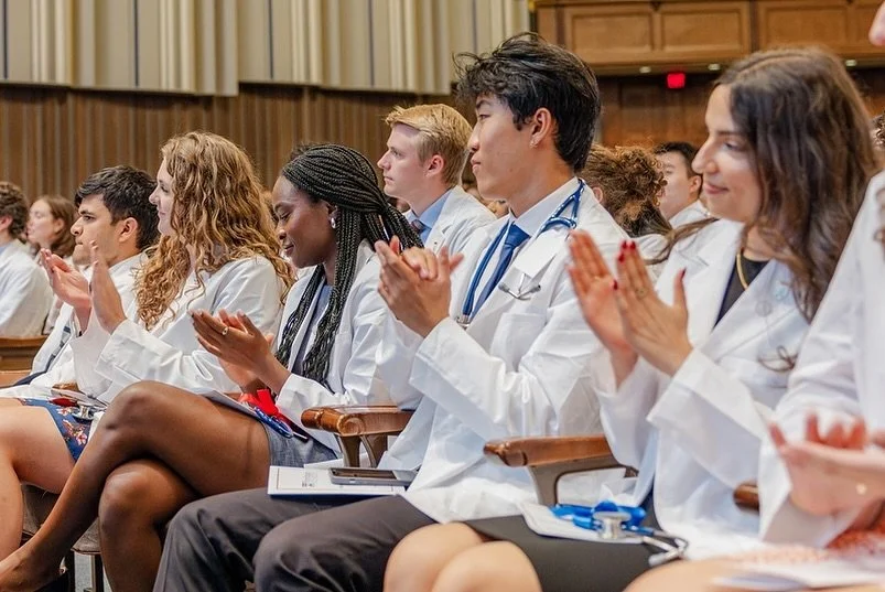 Our Entering Class of 2024 look quite spiffy in their shiny new White Coats and stethoscopes!! 🥼🩺 Congratulations and welcome to PSOM💙❤️ We&rsquo;re so happy to have you, and cant wait to see where your journey takes you!✨