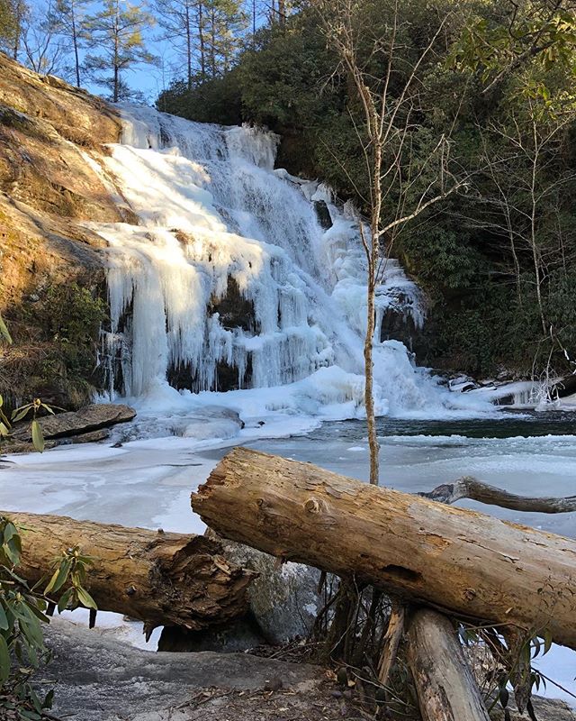 Today we braved the cold to experience this beautiful waterfall!