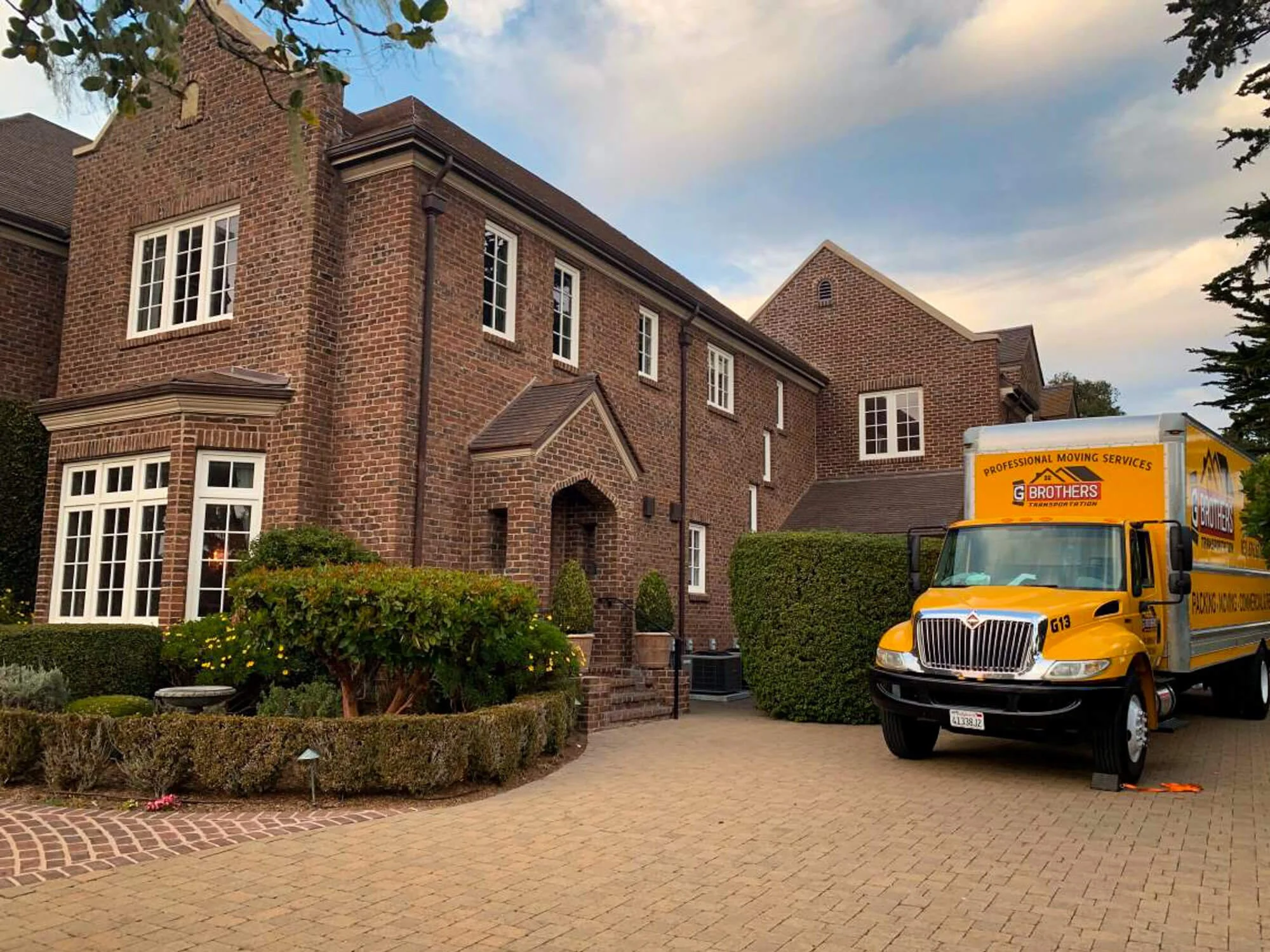 Moving Truck for Local Move in Monterey Next to Residential Home Move