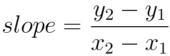 Two-point slope formula