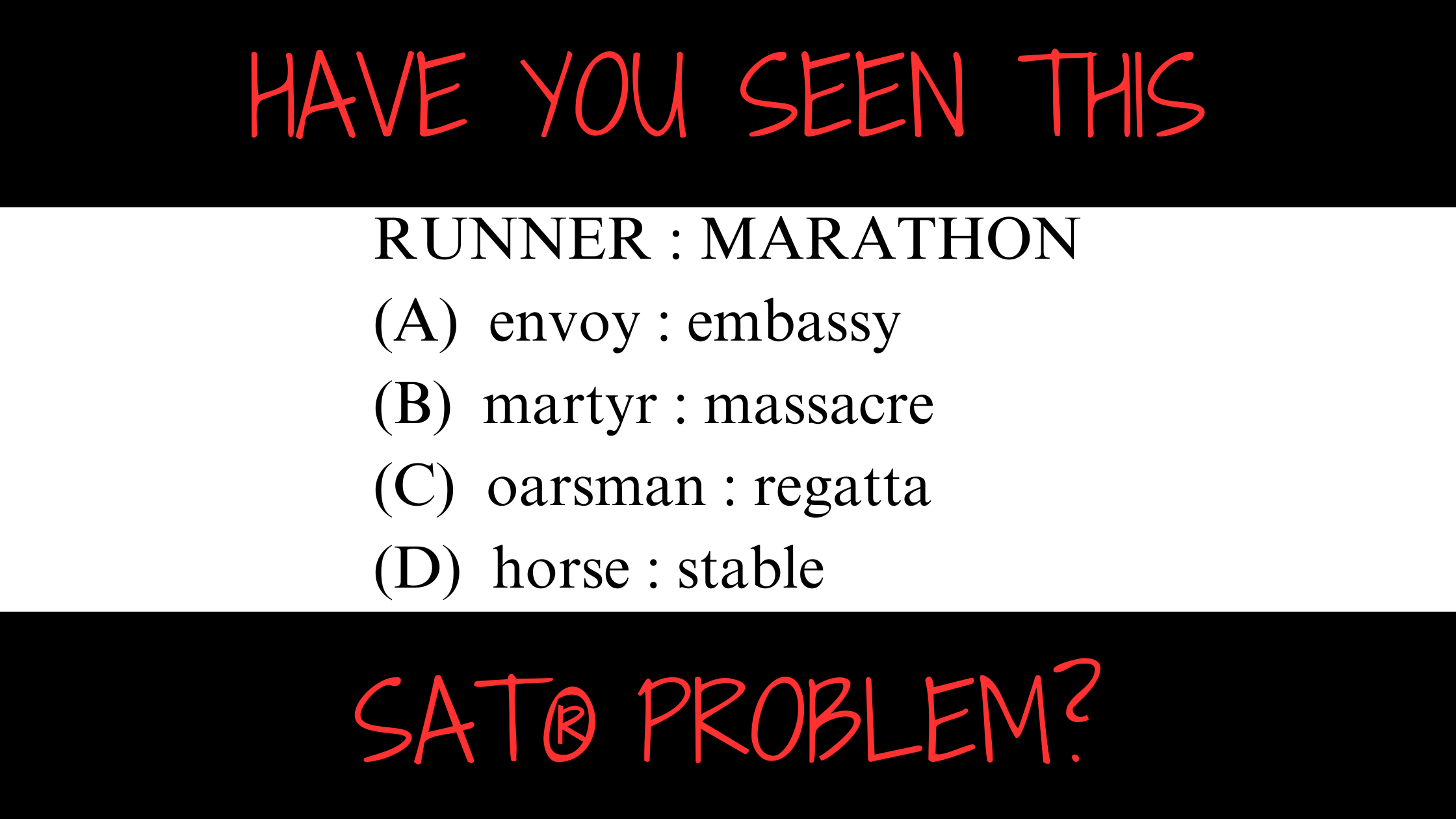 The Most Infamous Example of Cultural Bias on the SAT®