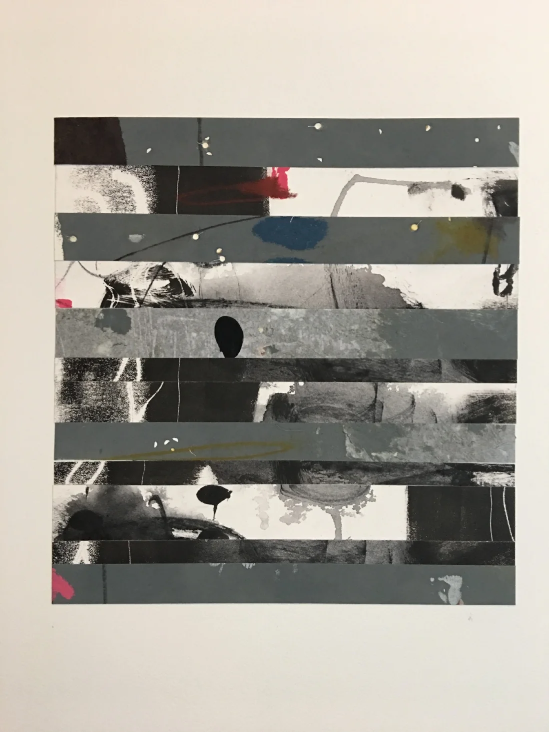 Burned Forest,  10" x 15", monotype collage