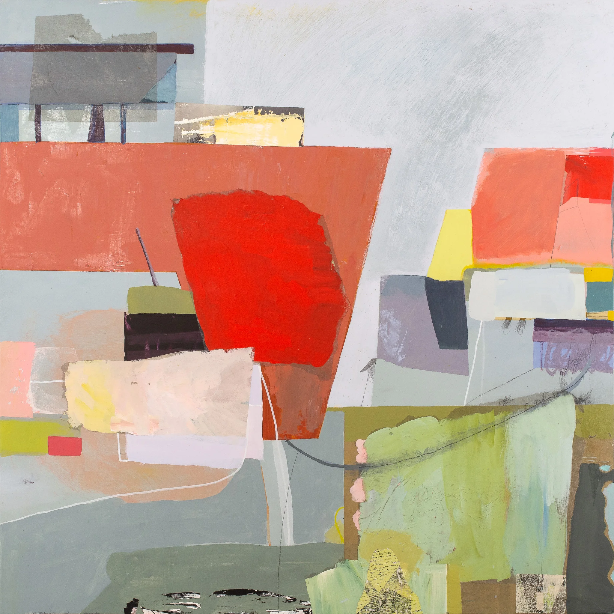 STACKED Acrylic on Panel, 36 x 36